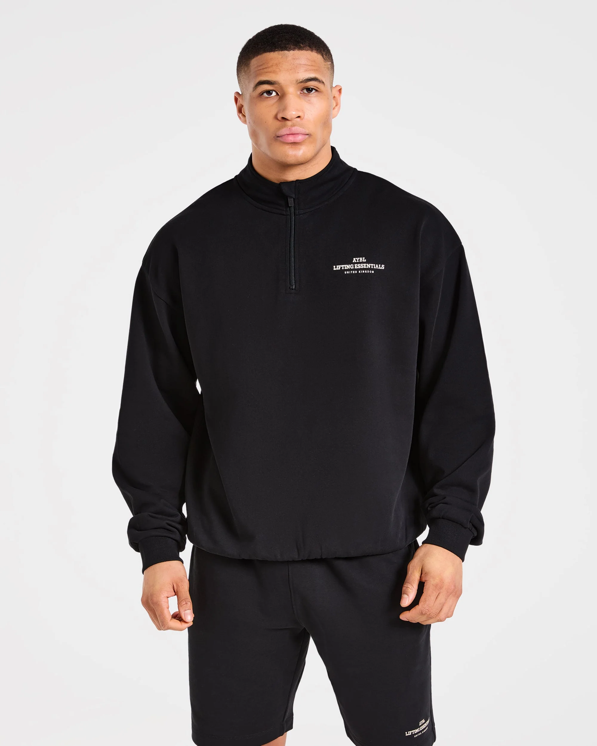 Apex Lifting Essentials 1/4 Zip Pullover - Zwart/Crème - Image 2