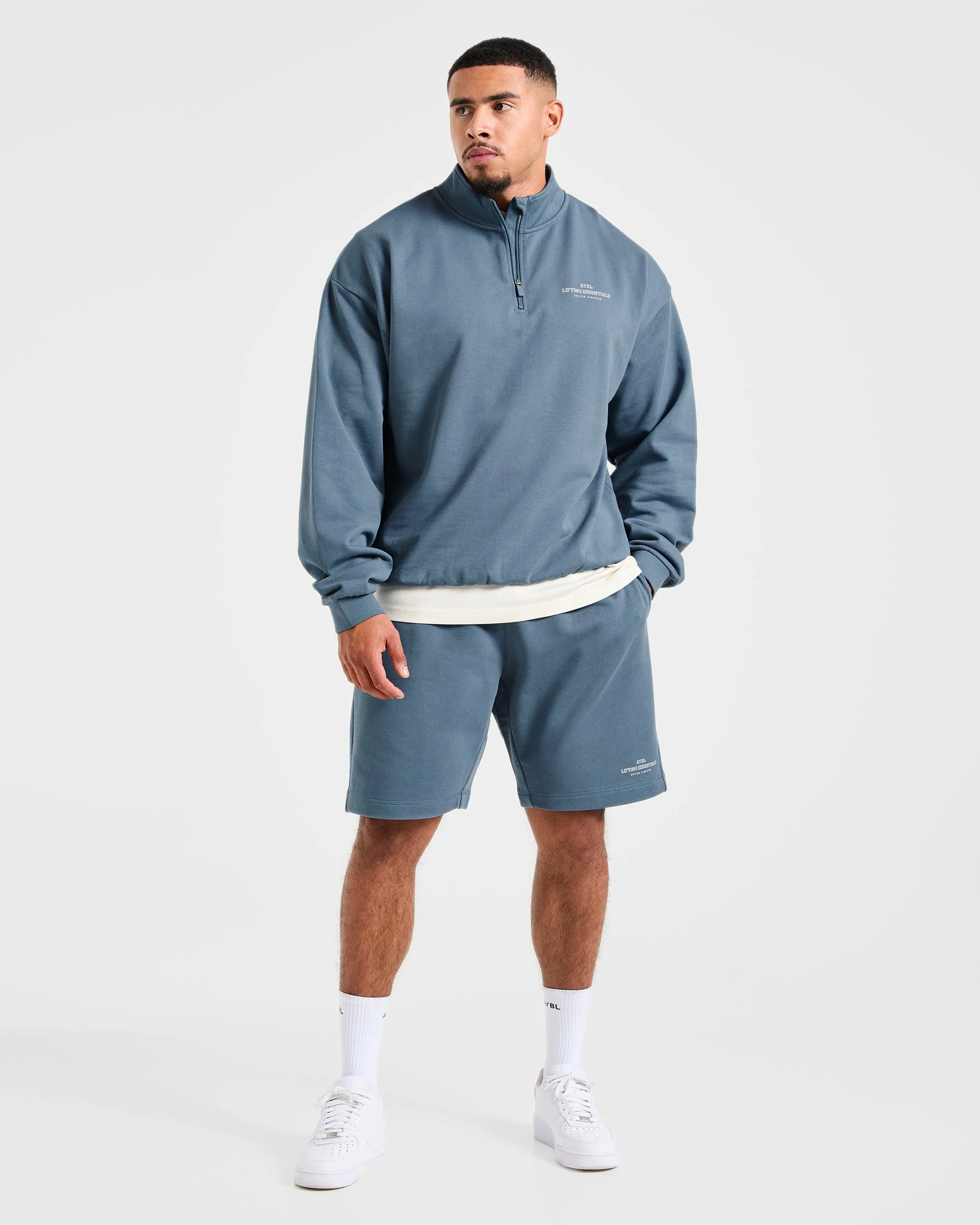 Apex Lifting Essentials 1/4 Zip Pullover - Titanium Blauw - Image 8