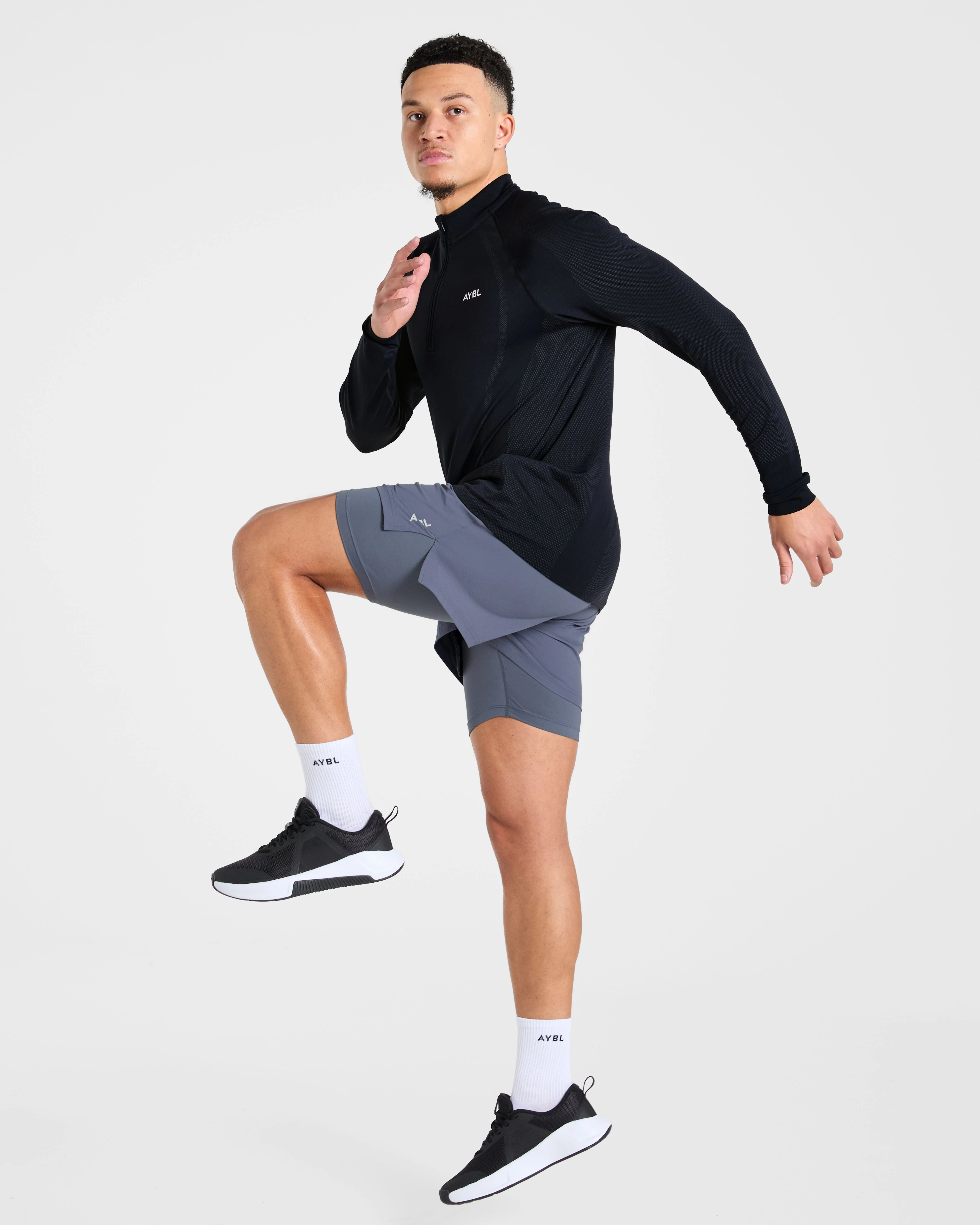 Attain Seamless 1/2 Zip Pullover - Zwart - Image 7