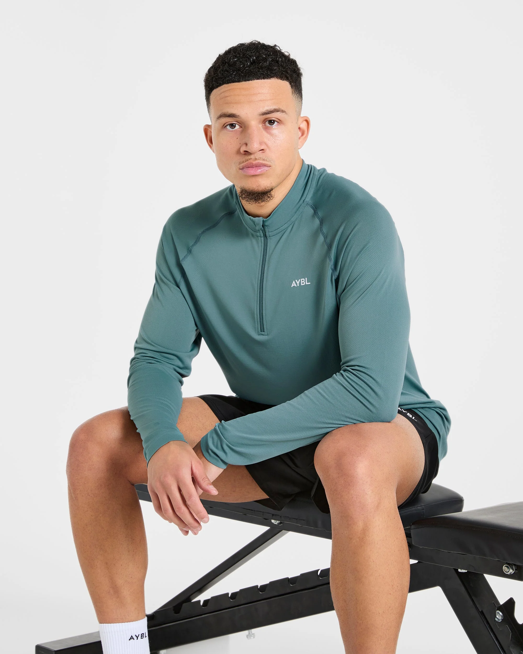 Attain Seamless 1/2 Zip Pullover - Titan Blauw - Image 7