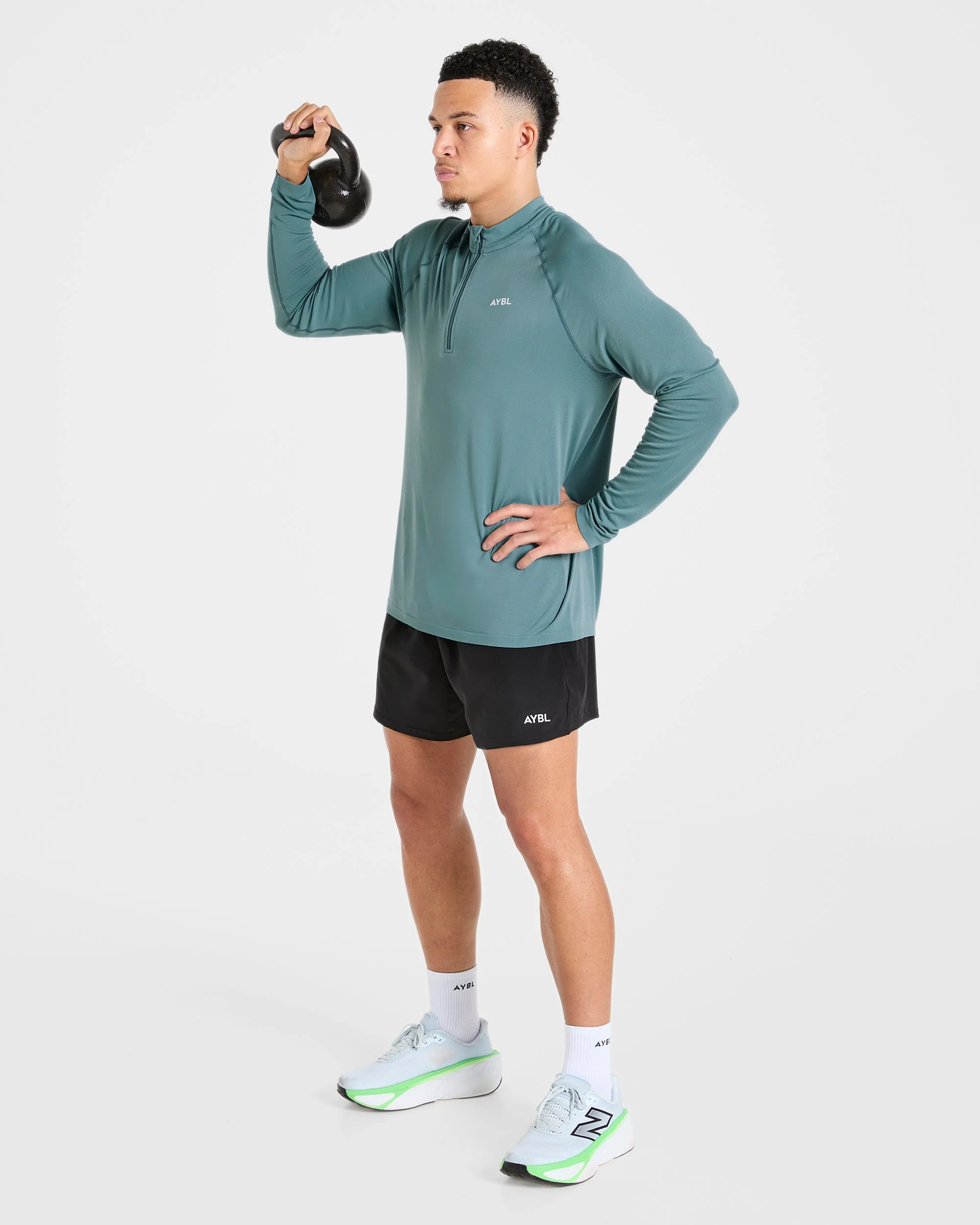 Attain Seamless 1/2 Zip Pullover - Titan Blauw - Image 8