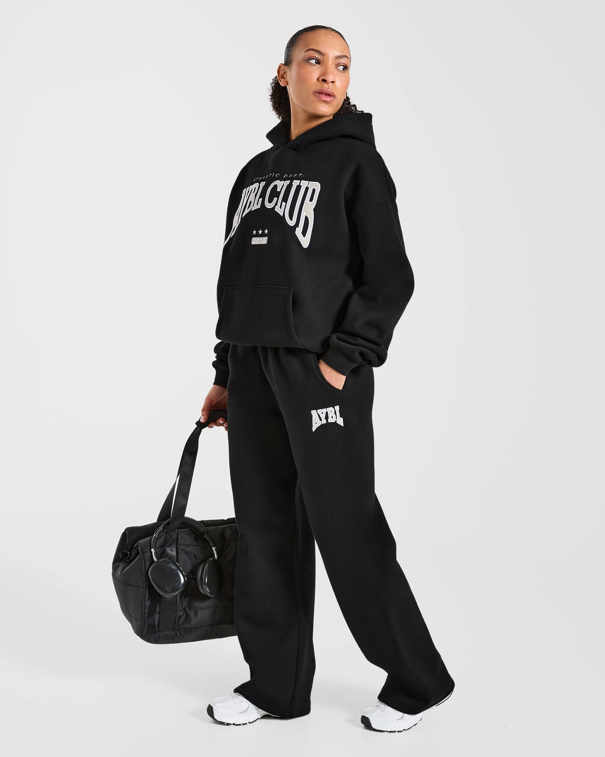 AYBL Club Oversized Straight Leg Joggers - Zwart - Image 8