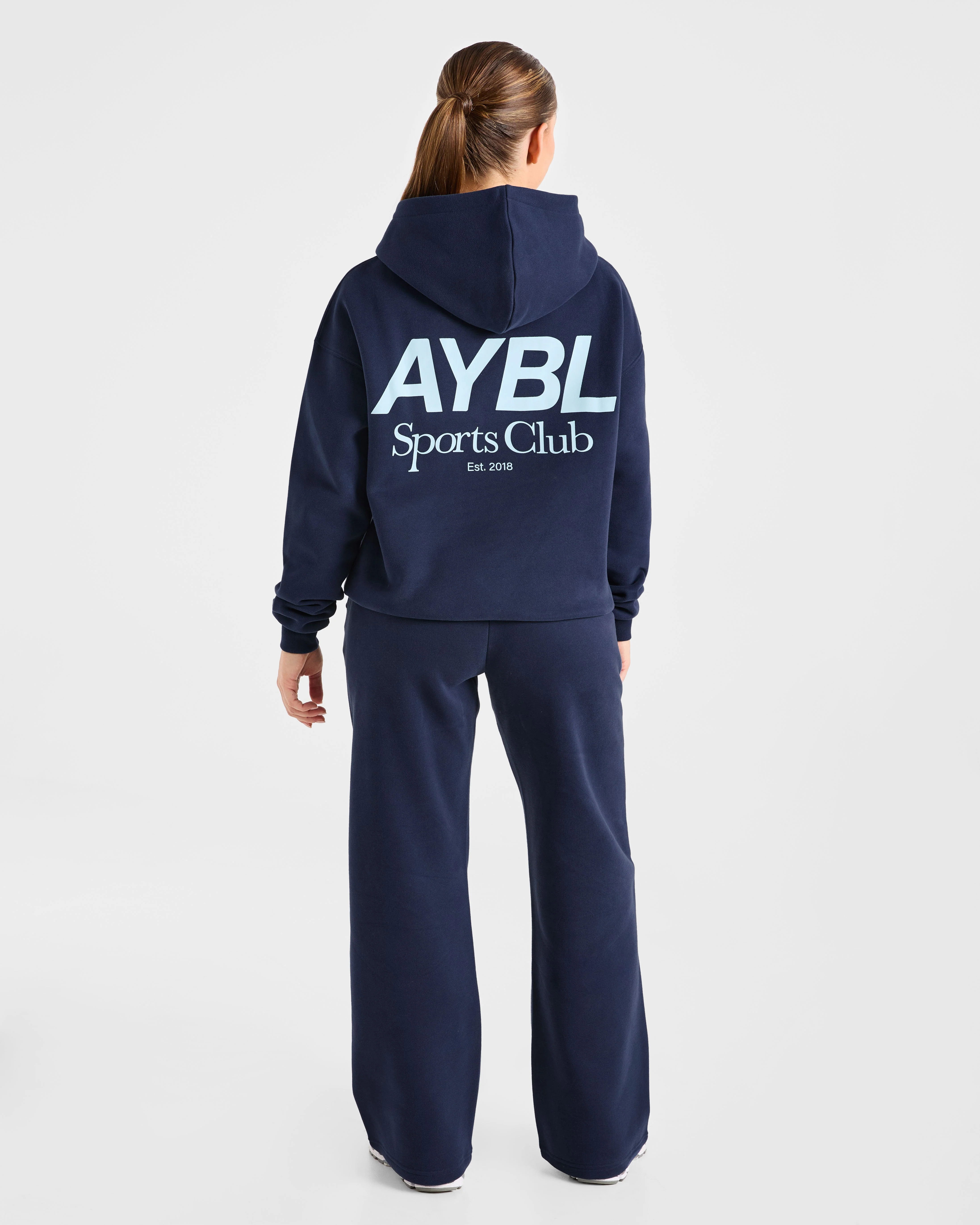 AYBL Sports Club Oversized Straight Leg Joggers - Navy/Blauw - Image 4