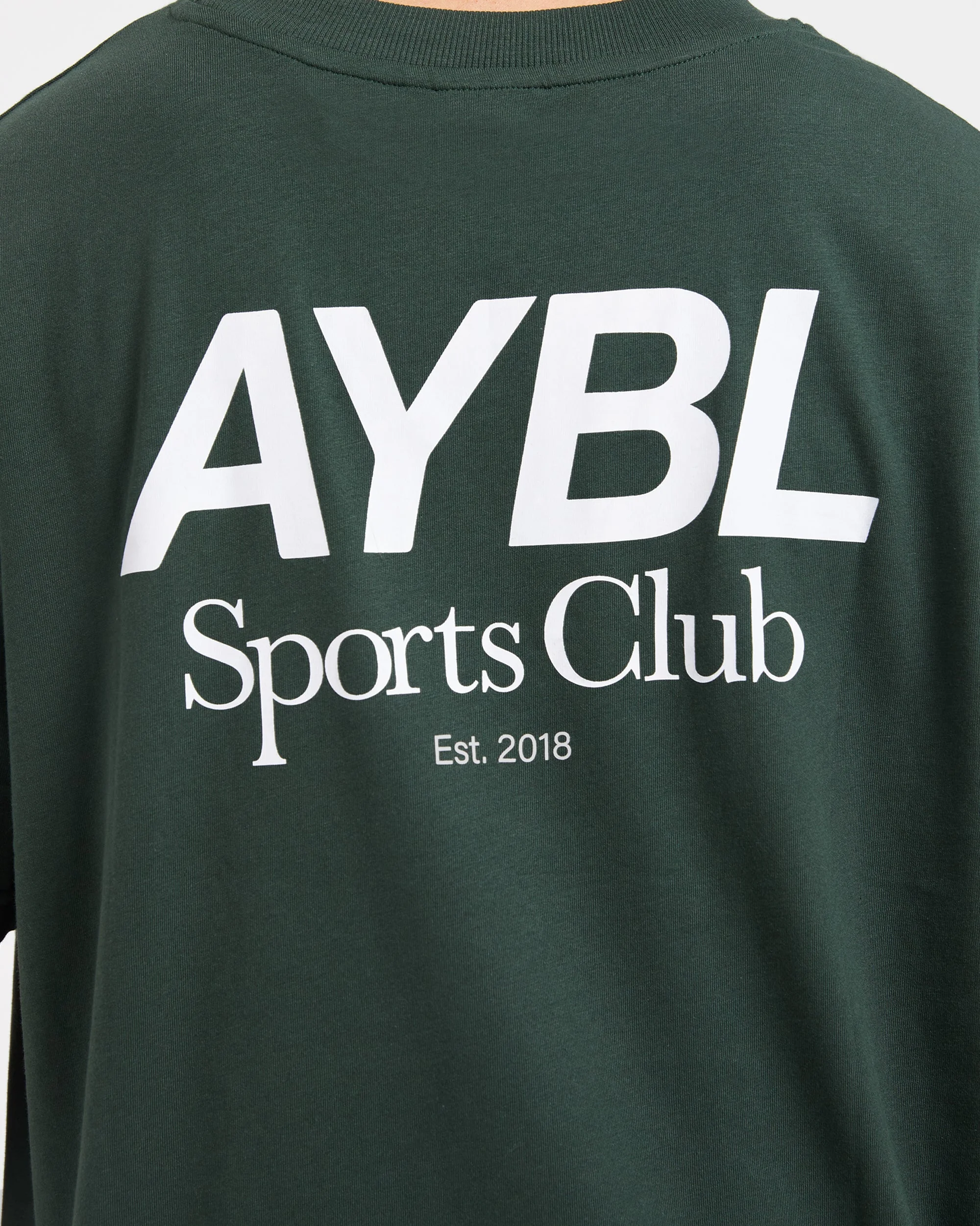 AYBL Sports Club Oversized T Shirt - Forest Groen - Image 6