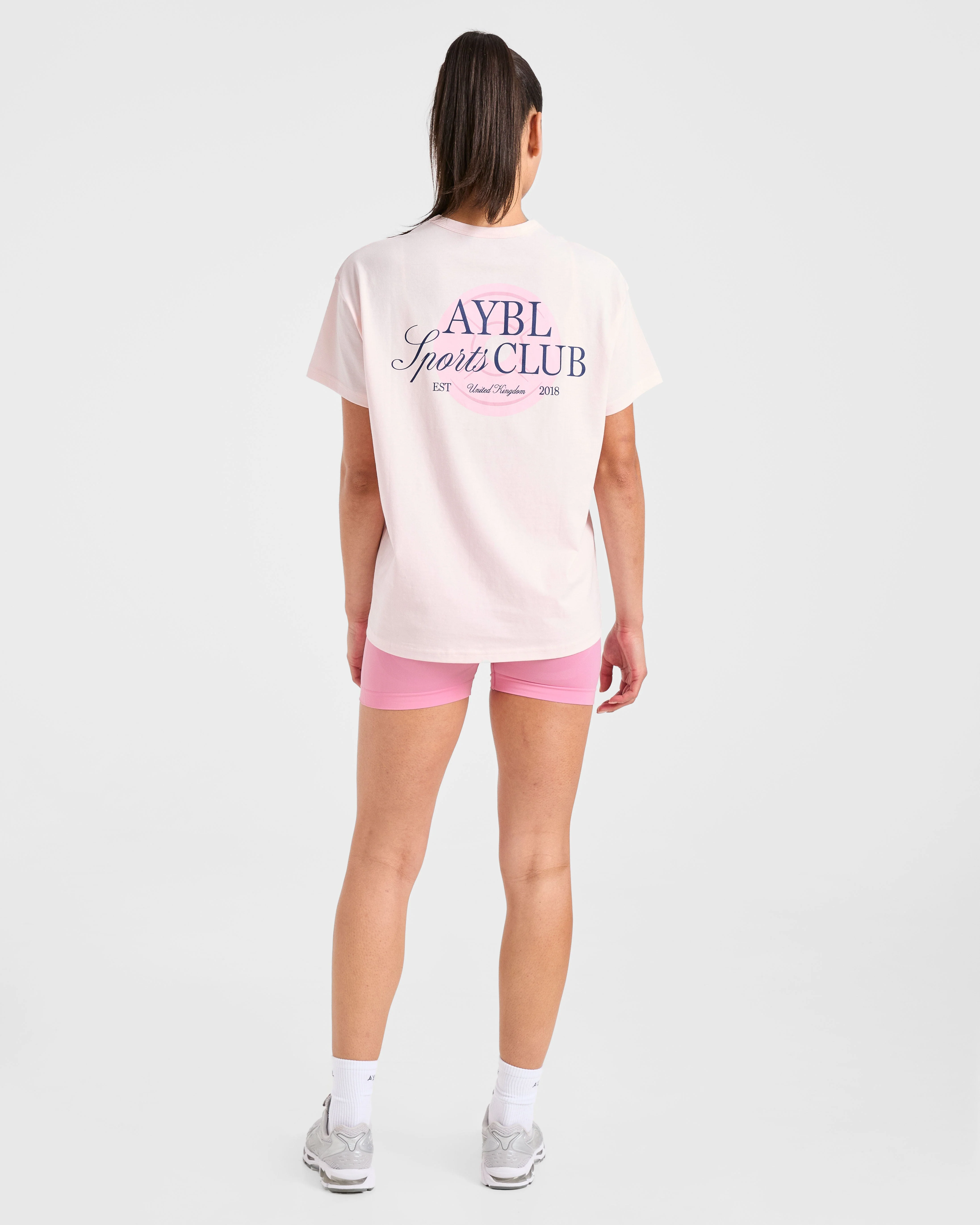 AYBL Sports Club Script Oversized T Shirt - Roze - Image 4