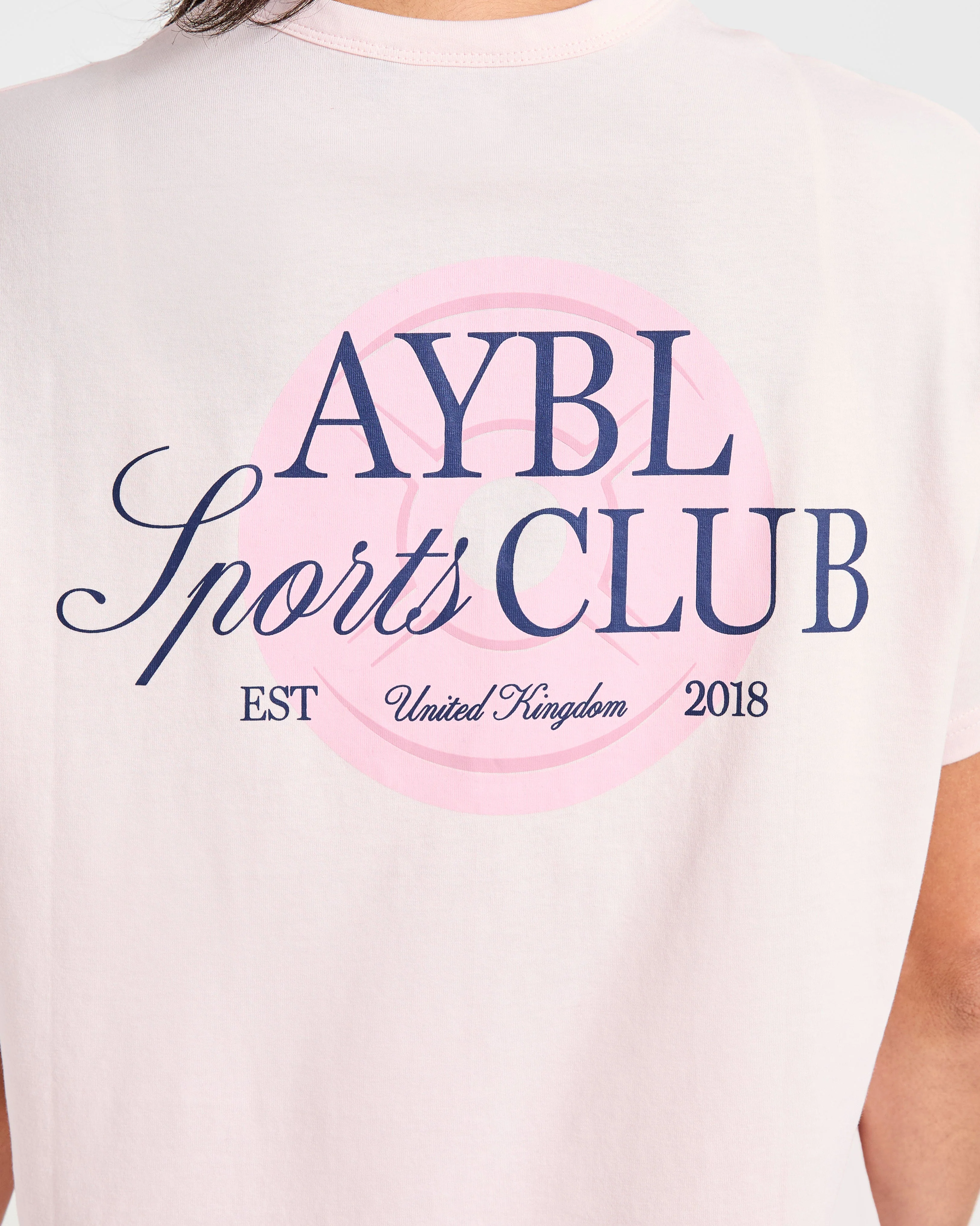 AYBL Sports Club Script Oversized T Shirt - Roze - Image 5