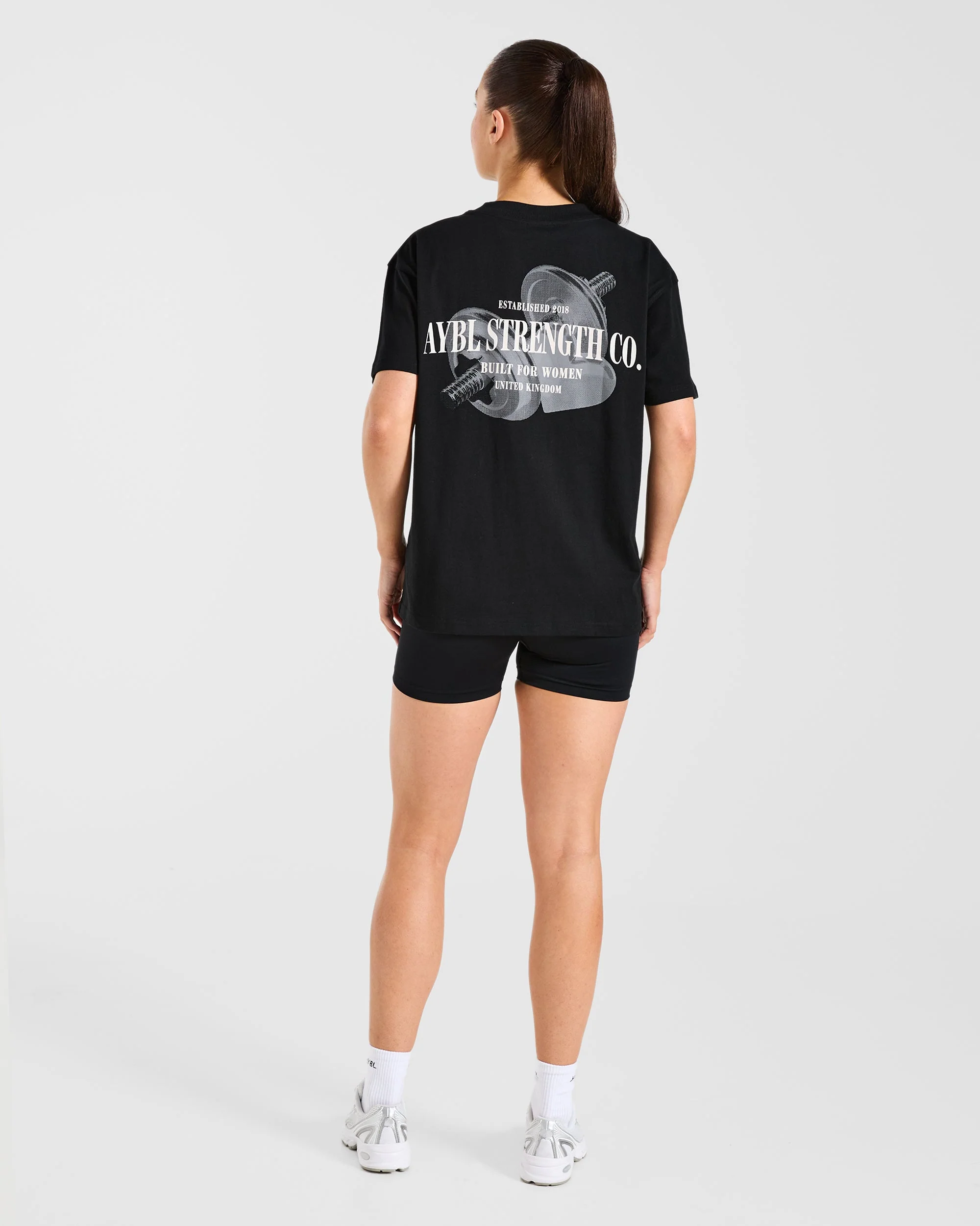 AYBL Strength Co Oversized T Shirt - Zwart - Image 4