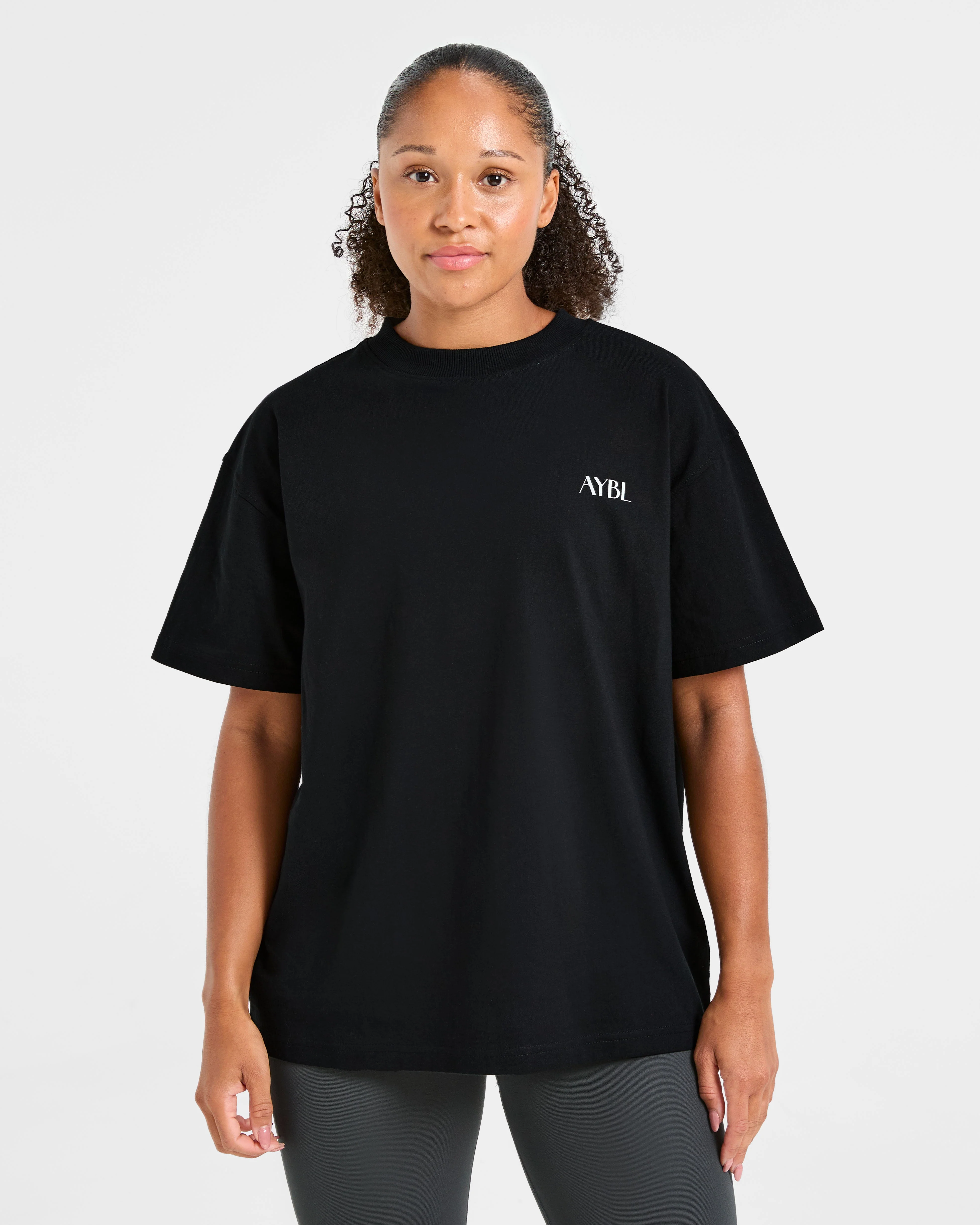 AYBL Wellness Oversized T Shirt - Zwart - Image 2