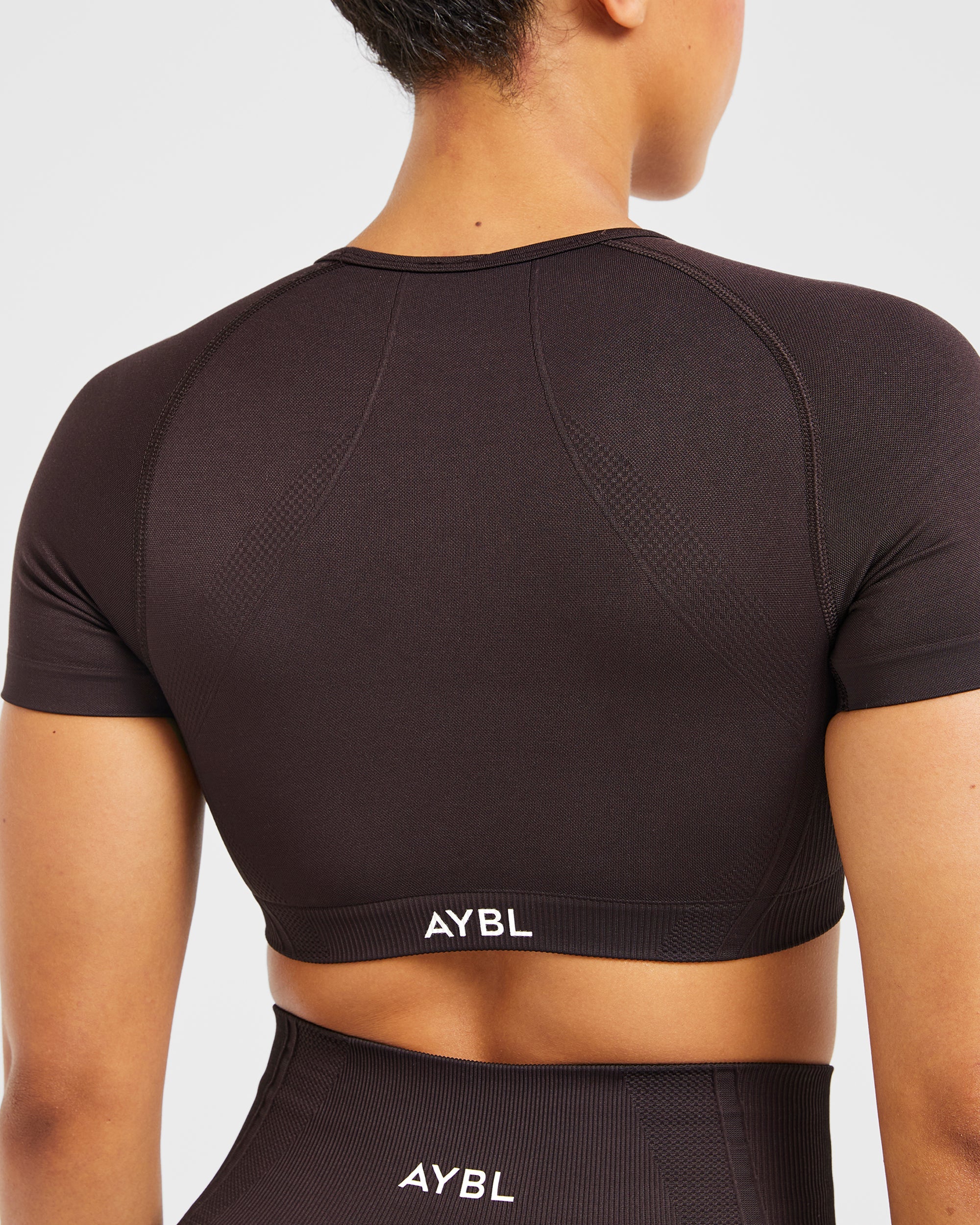 Balance V3 Seamless Crop Top - Dark Brown - Image 6