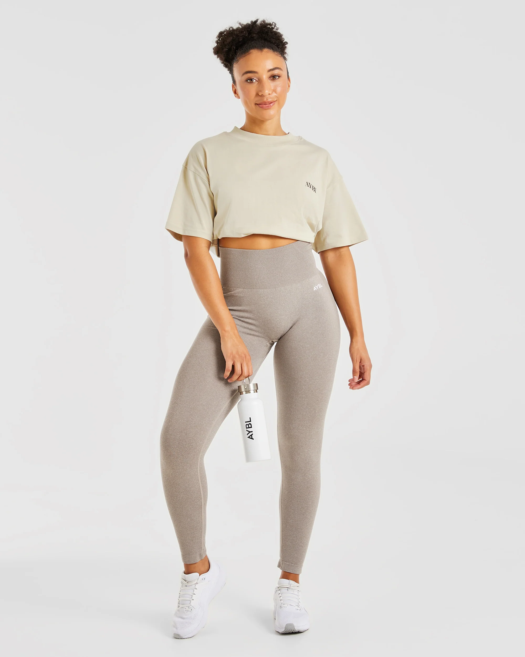 Be Good To Yourself Oversized T Shirt - Beige/Bruin - Image 8