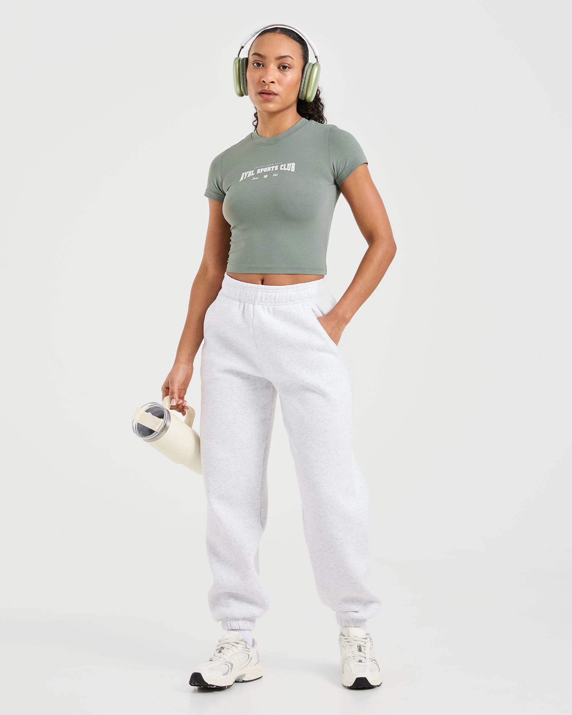 Classic Plush Oversized Joggers - Heather Grijs - Image 8