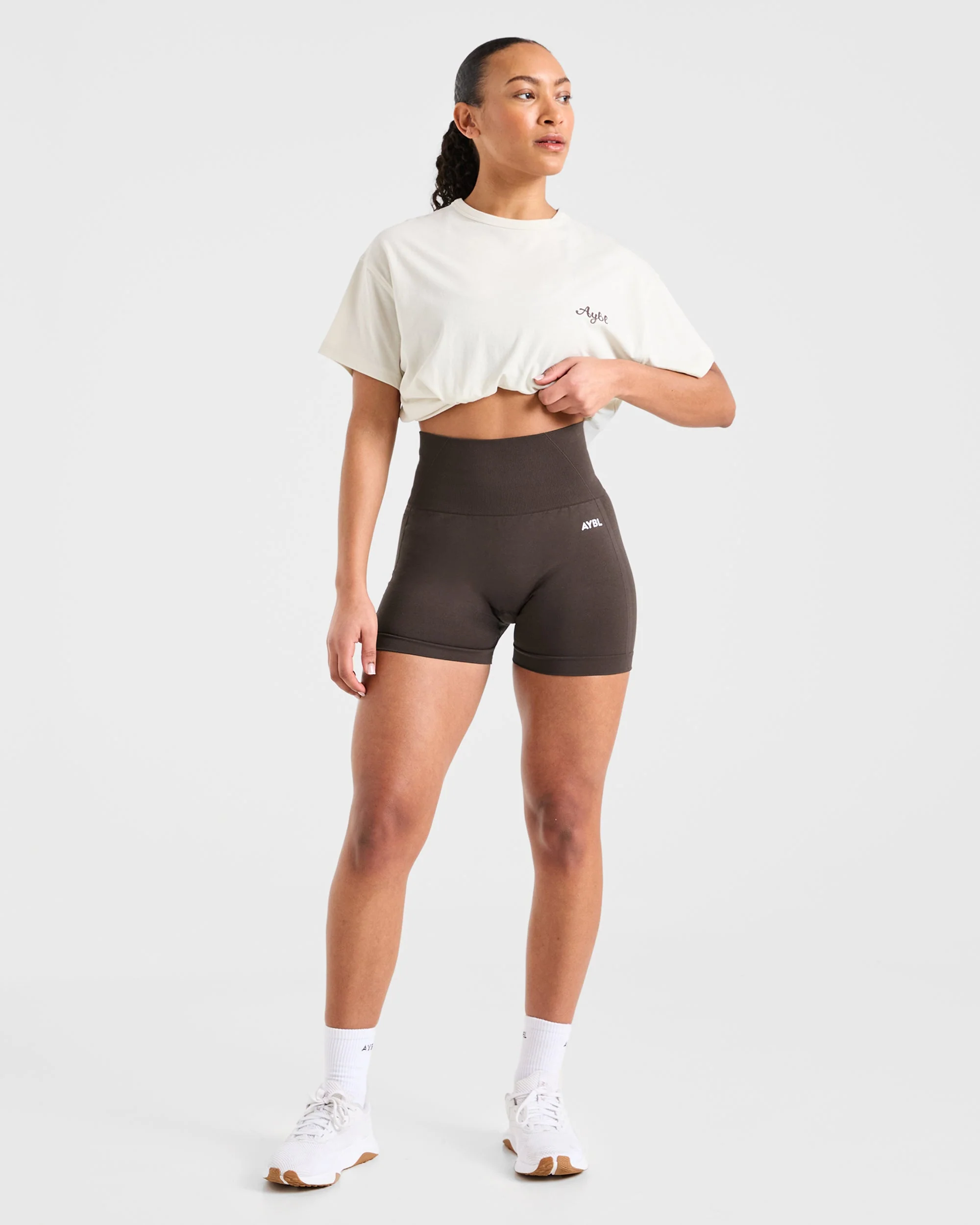 Empower Seamless Shorts - Cocoa Bruin - Image 8