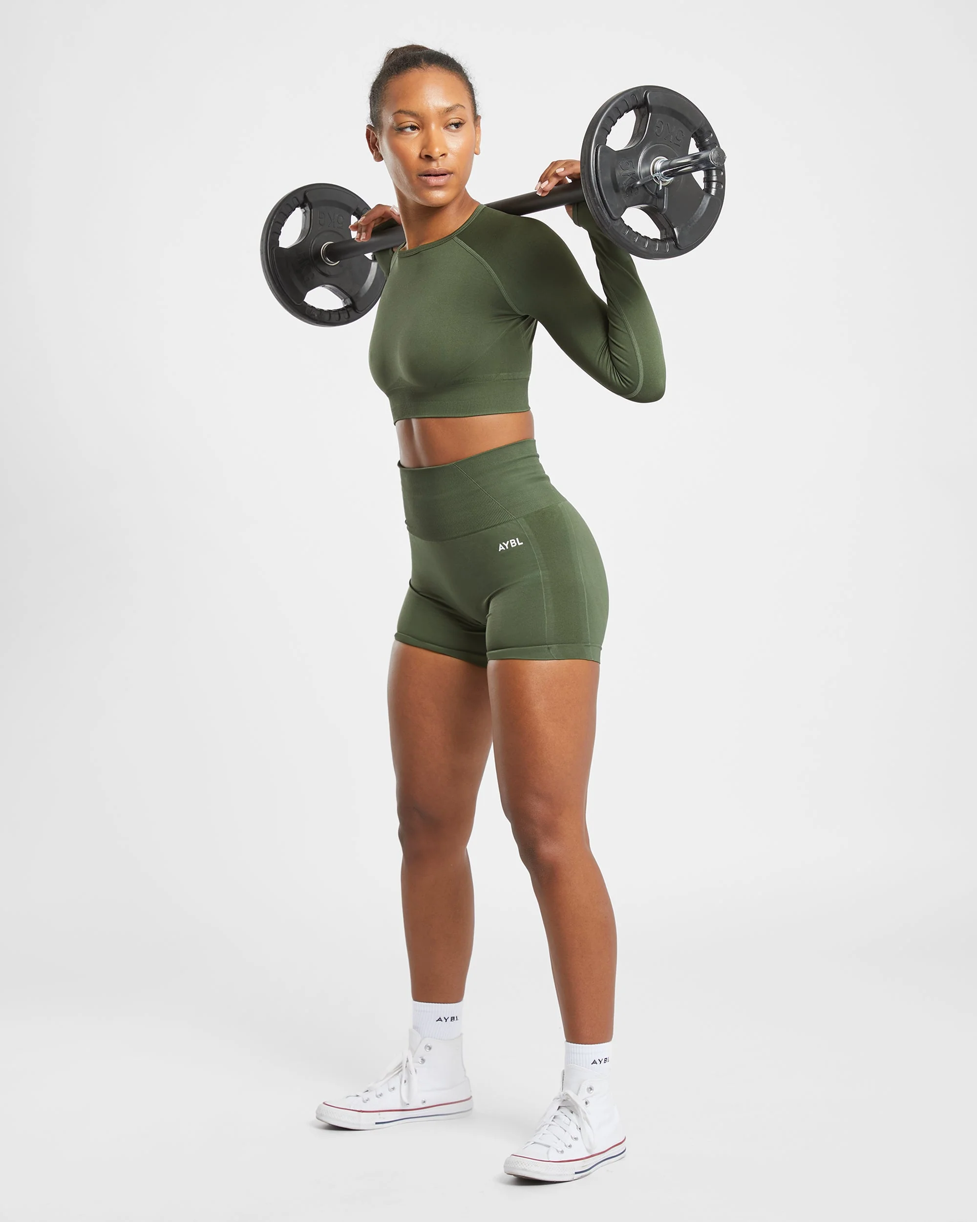 Empower Seamless Shorts - Khaki Groen - Image 7