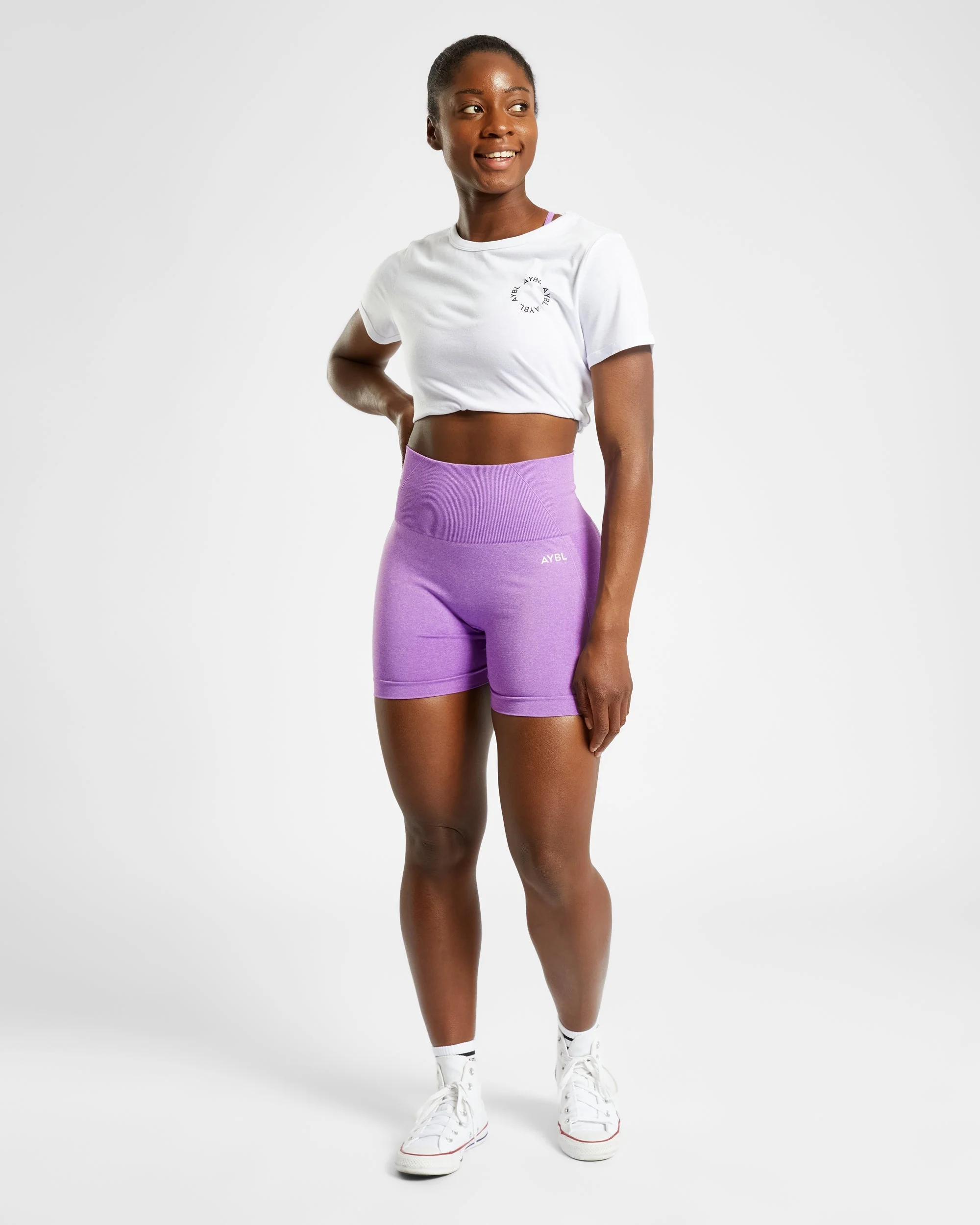 Empower Seamless Shorts - Paars Marl - Image 8