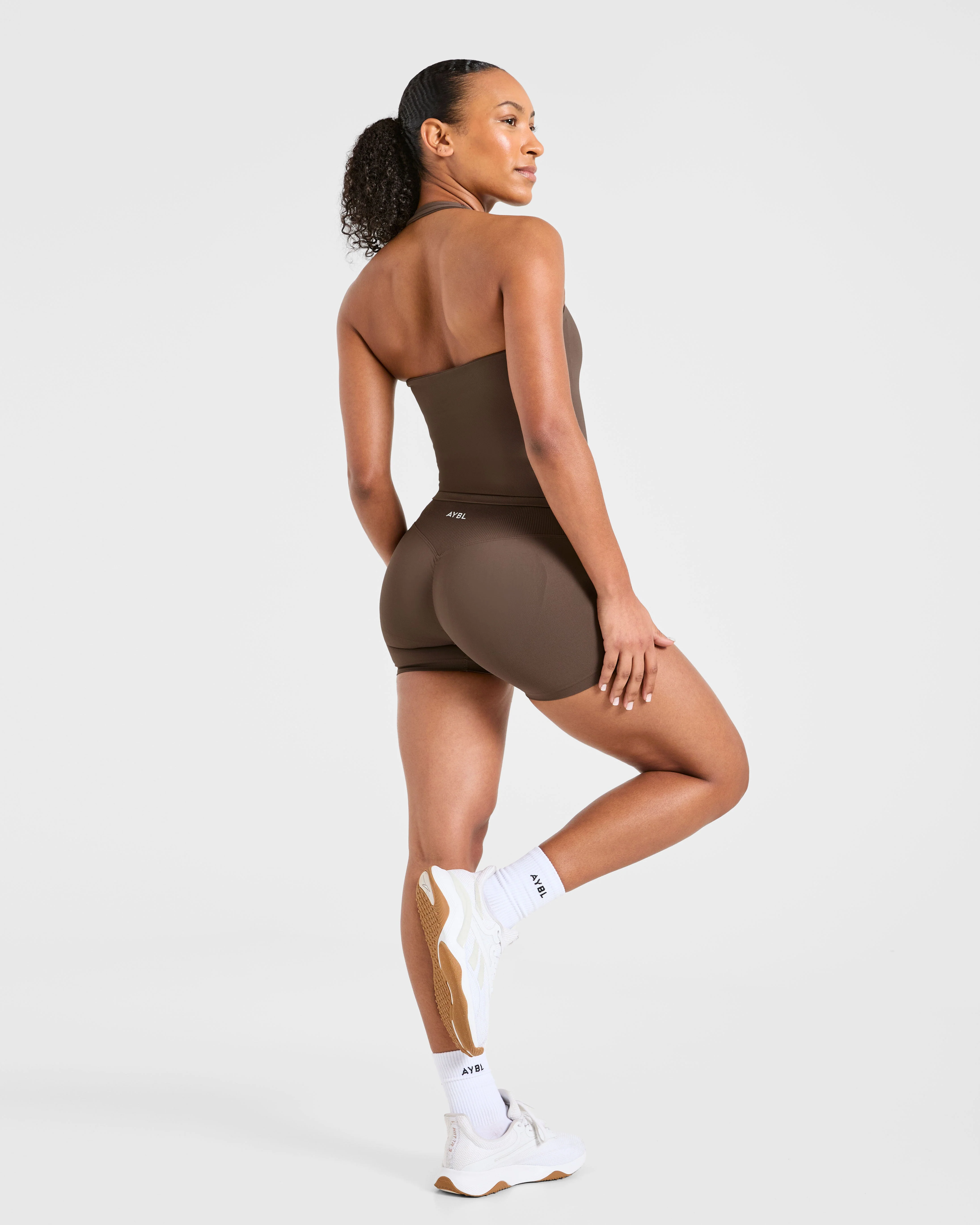 Enhance Seamless Halterneck Top - Bruin - Image 8