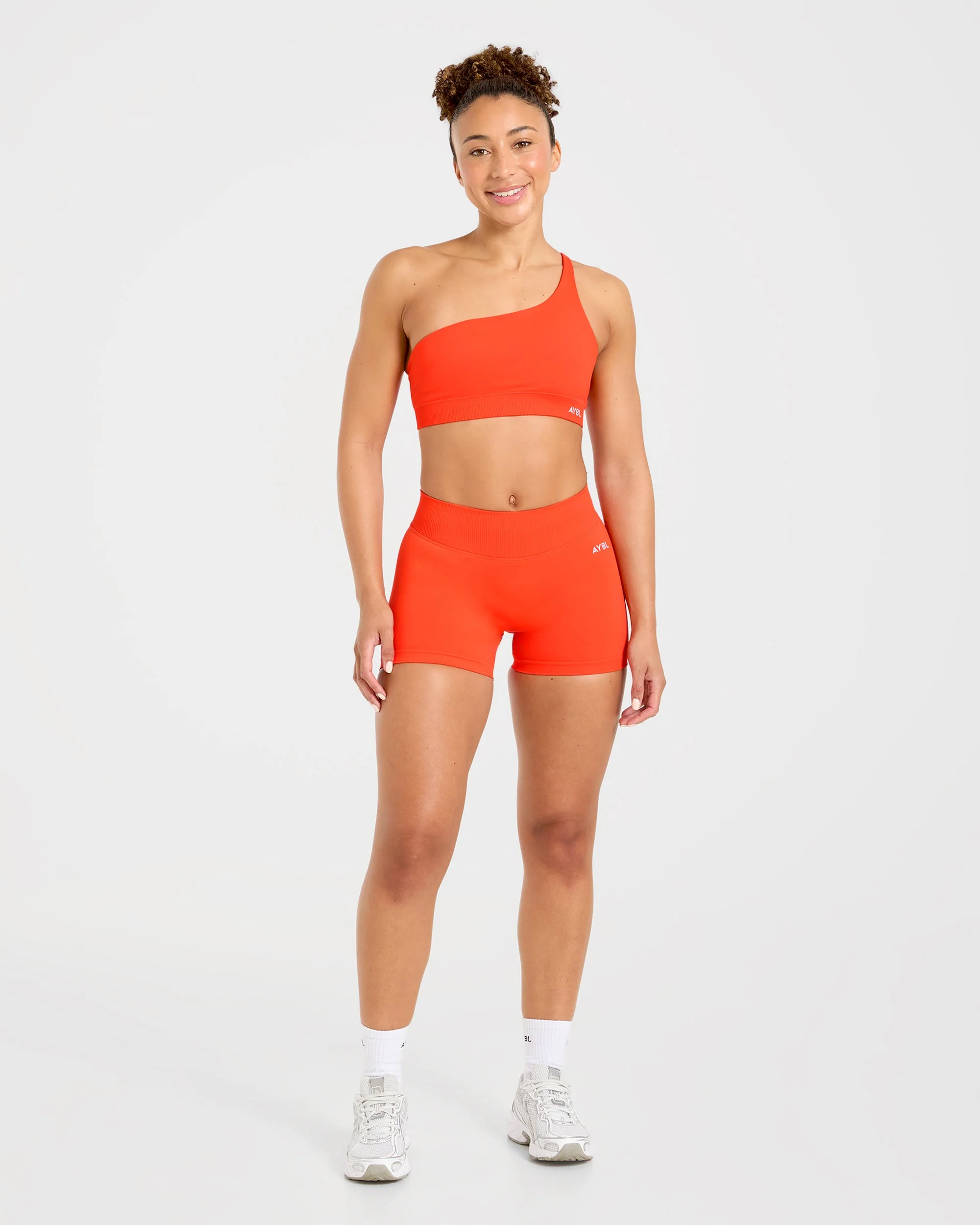 Enhance Seamless Shorts | 3.5" - Summer Oranje - Image 3