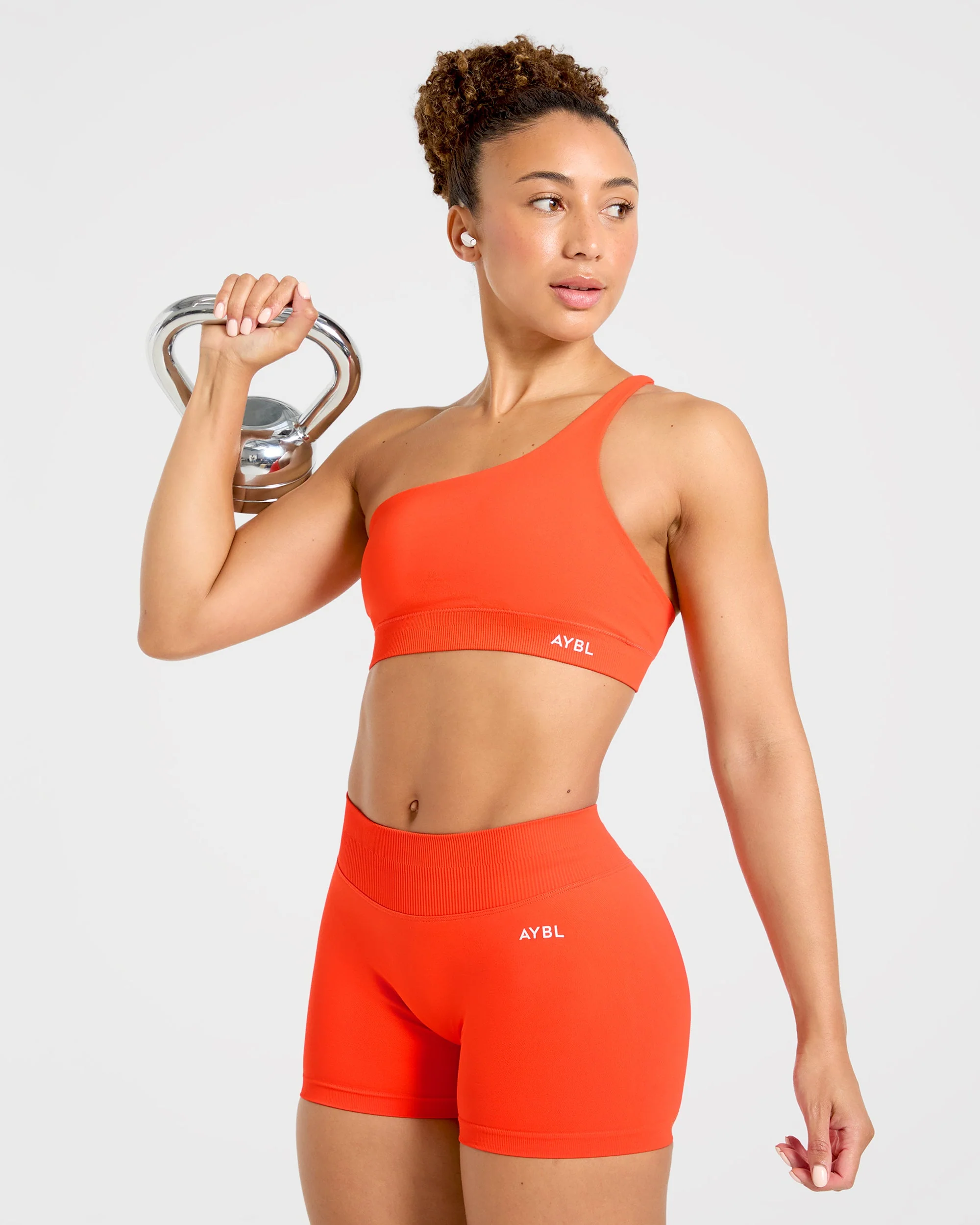 Enhance Seamless Shorts | 3.5" - Summer Oranje - Image 8