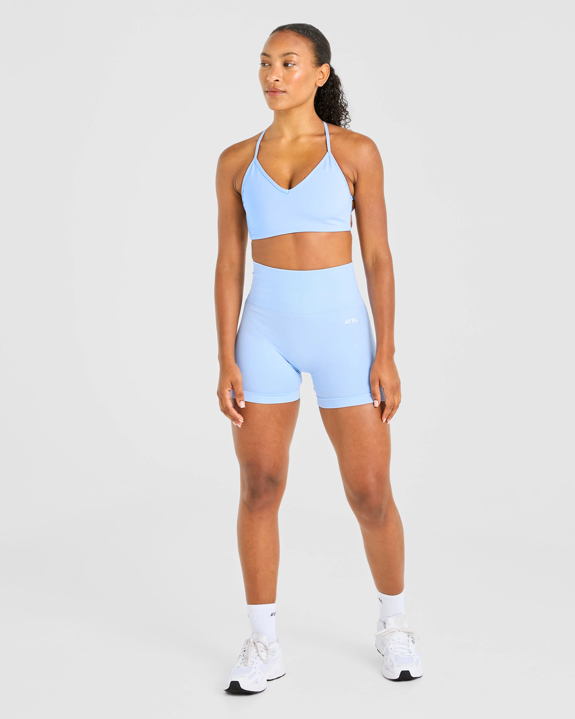 Essential Crossback Sports Bra - Baby Blauw - Image 3