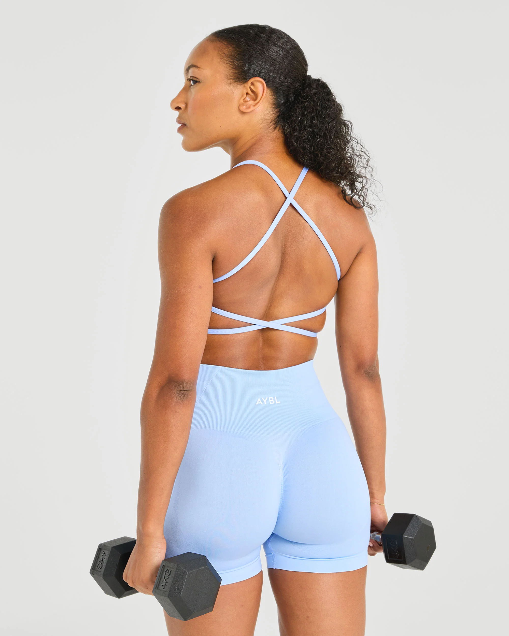 Essential Crossback Sports Bra - Baby Blauw - Image 7