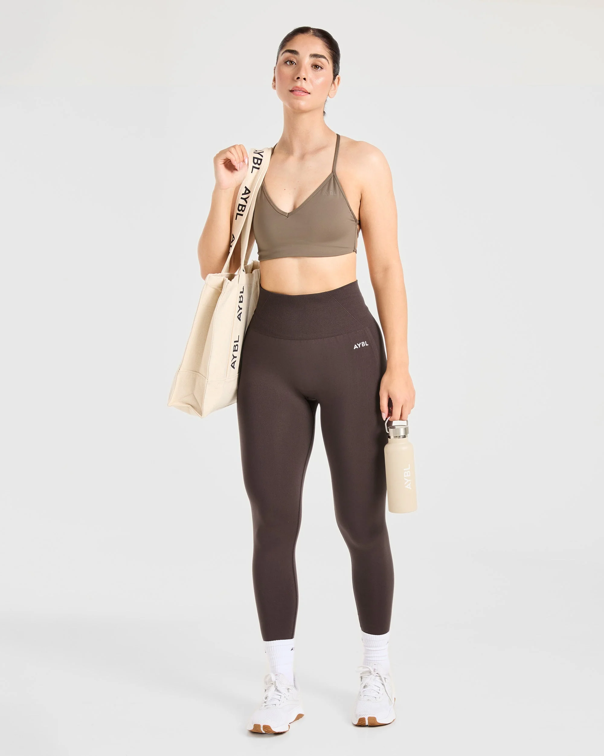 Essential Crossback Sports Bra - Mocha Bruin - Image 8