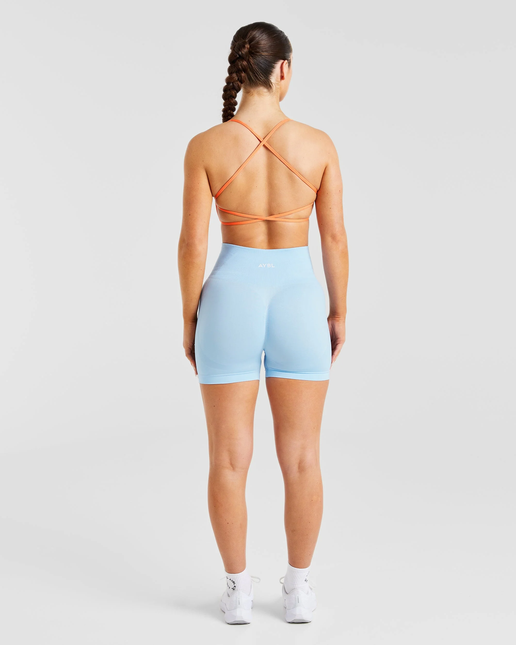 Essential Crossback Sports Bra - Papaja Oranje - Image 4