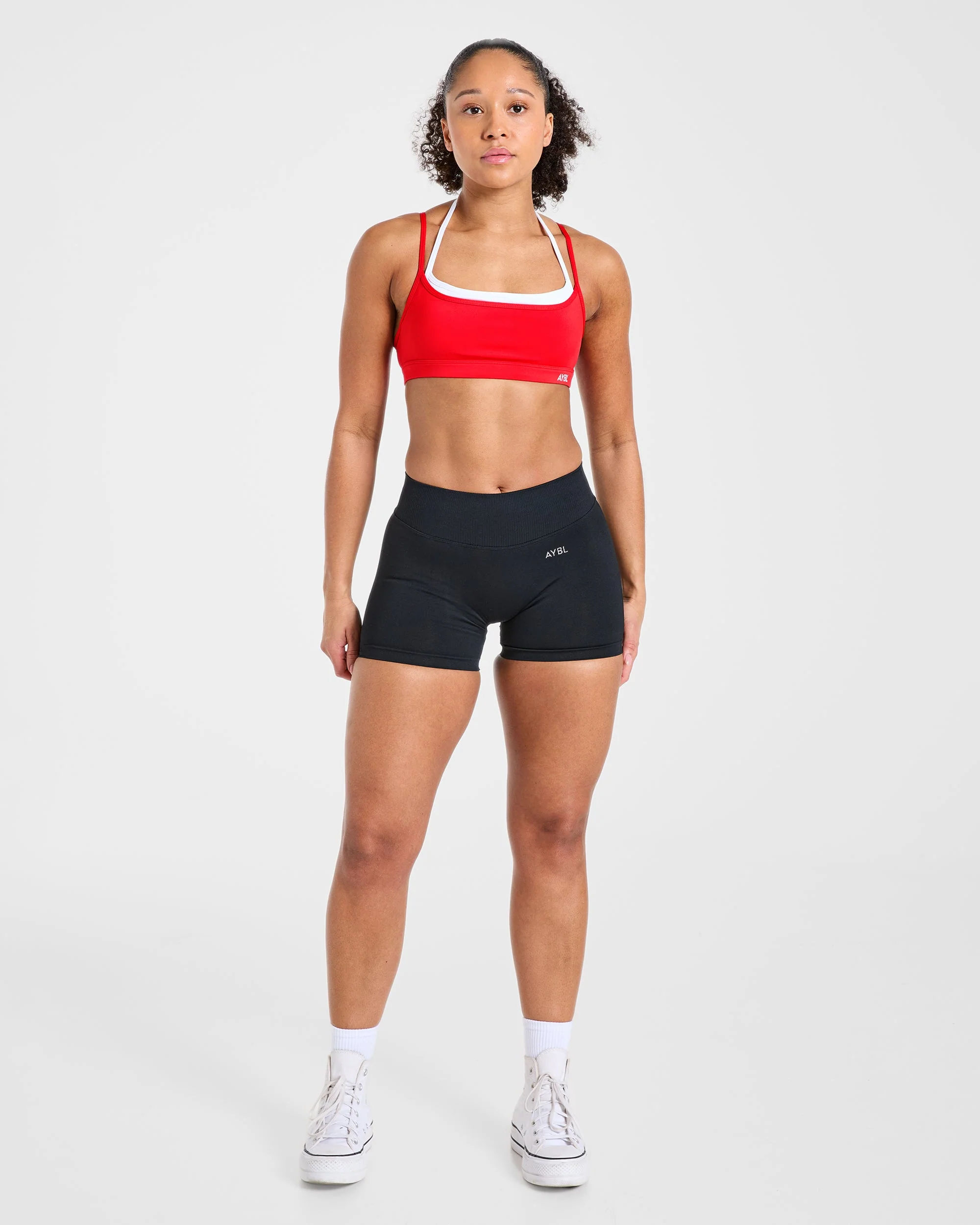 Essential Double Layer Sports Bra - Vibrant Rood - Image 3