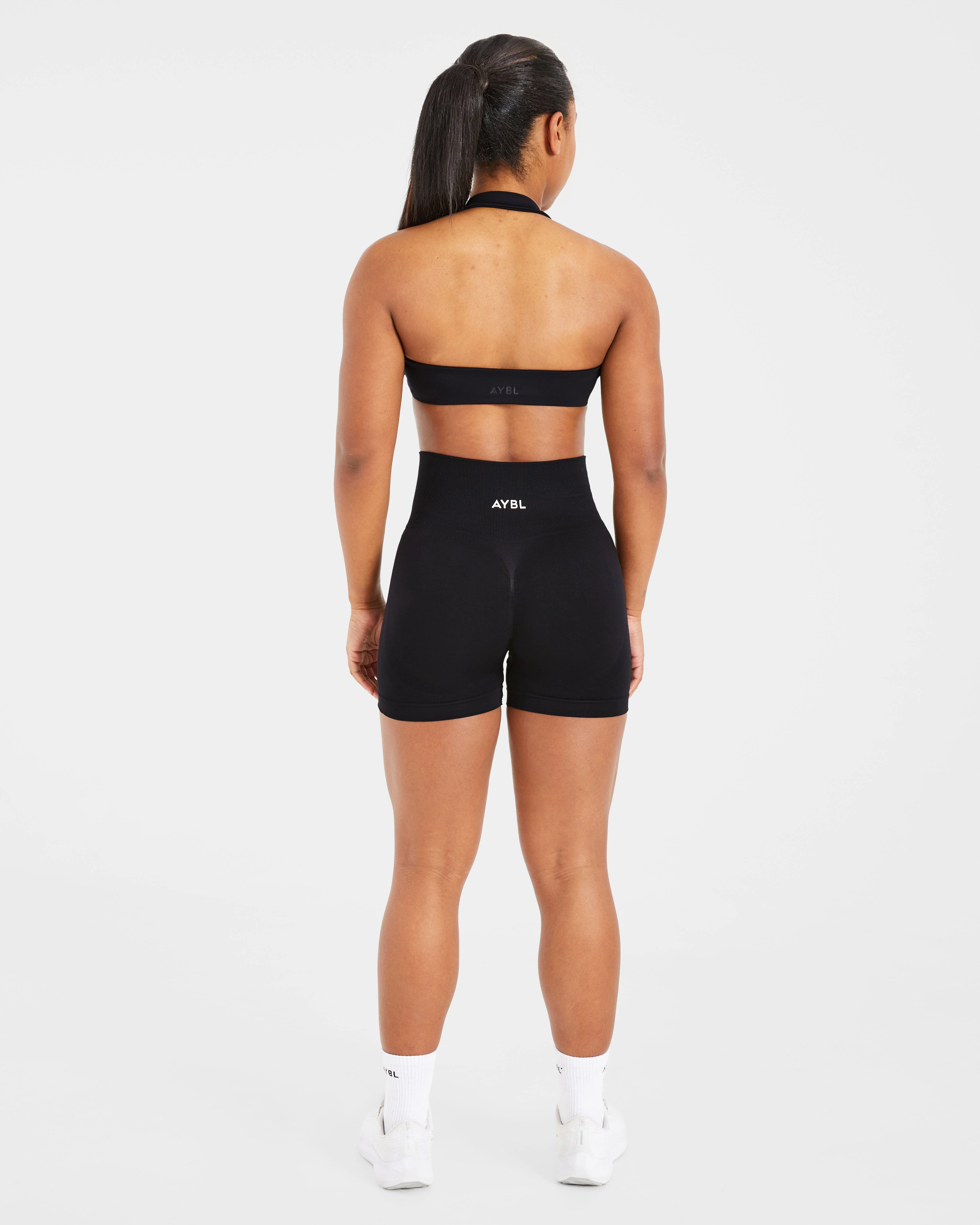 Essential Halterneck Sports Bra - Zwart - Image 4