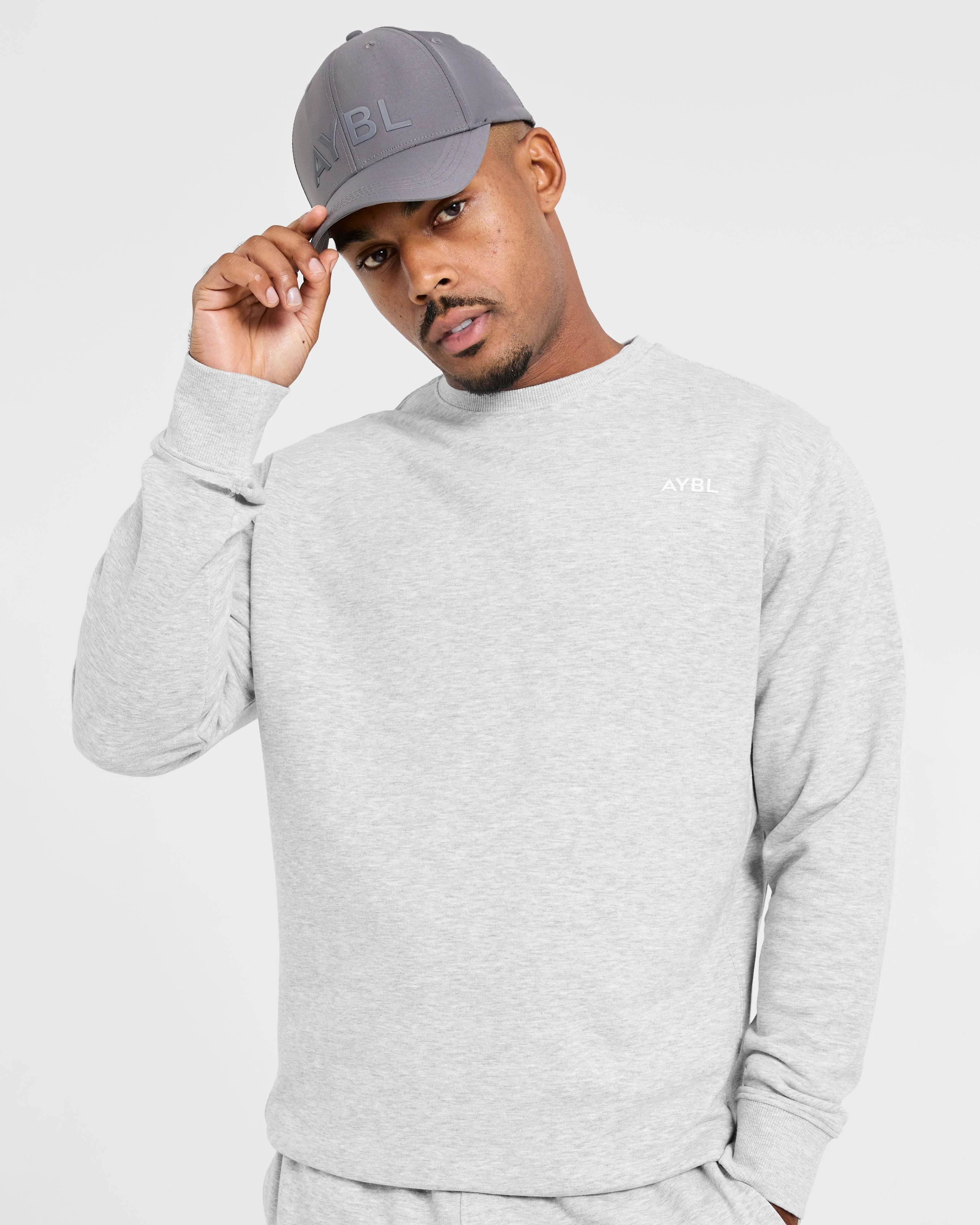 Essential Lightweight Sweater - Grijs Marl - Image 7