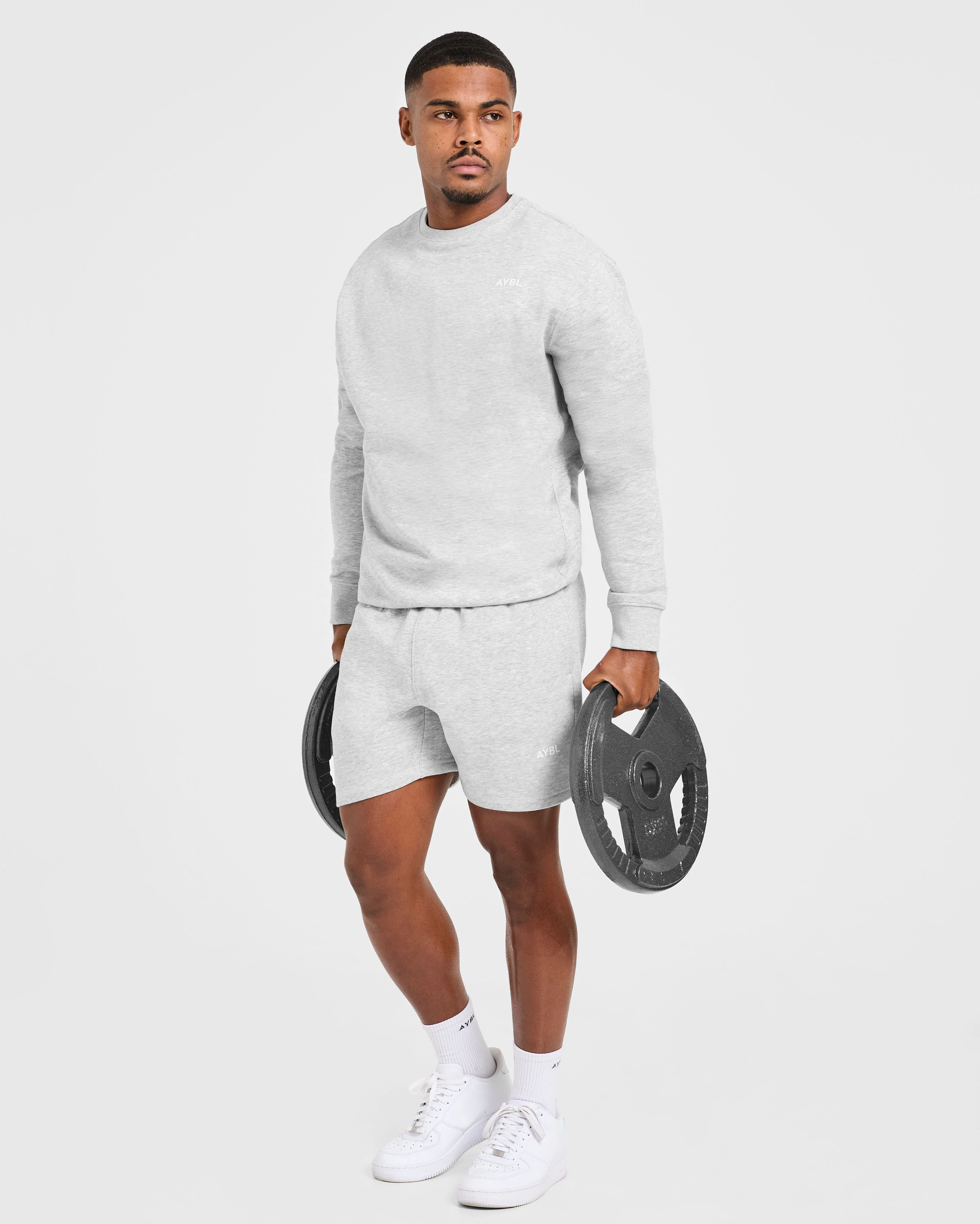 Essential Lightweight Sweater - Grijs Marl - Image 8