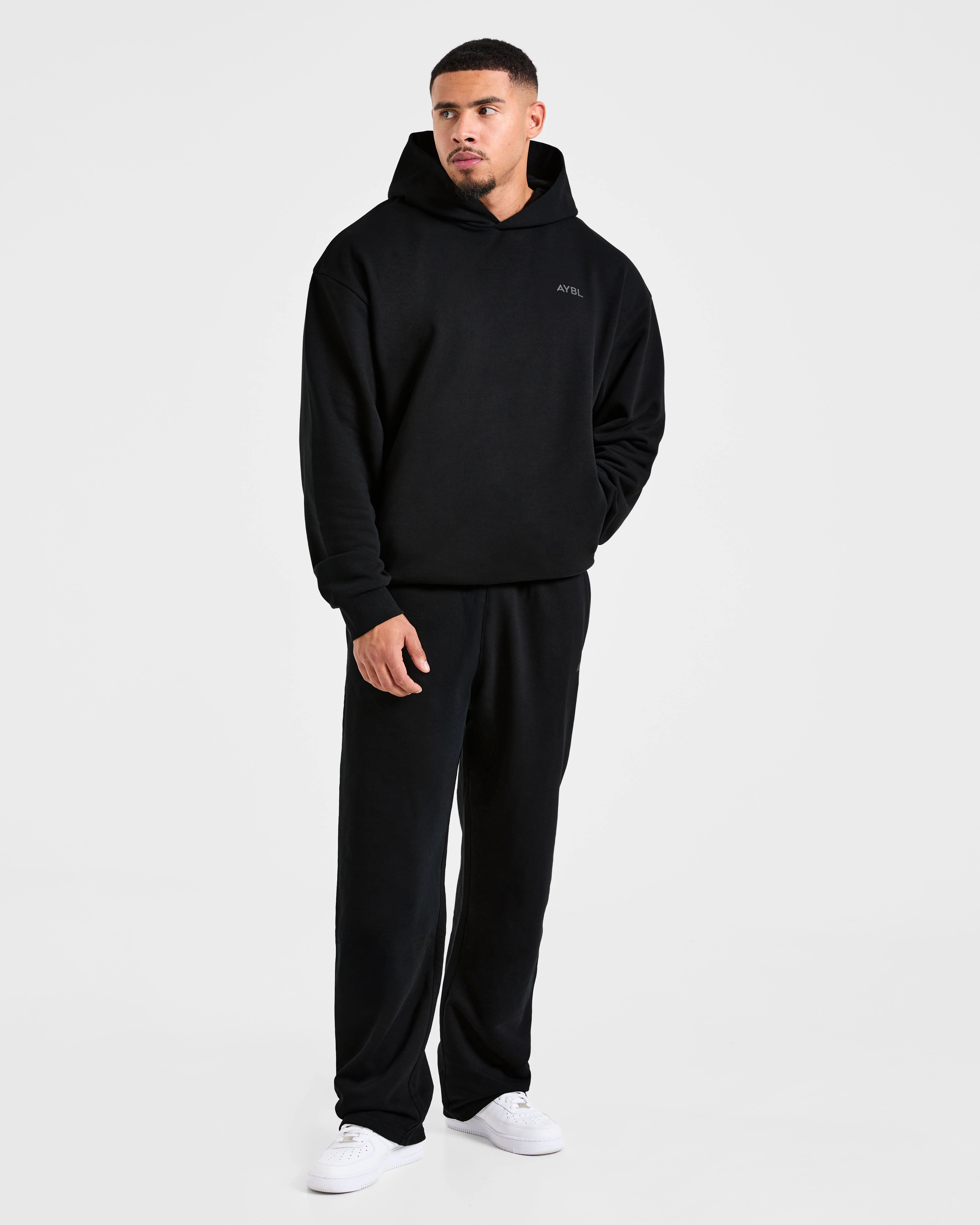 Essential Oversized Graphic Hoodie - Zwart - Image 3