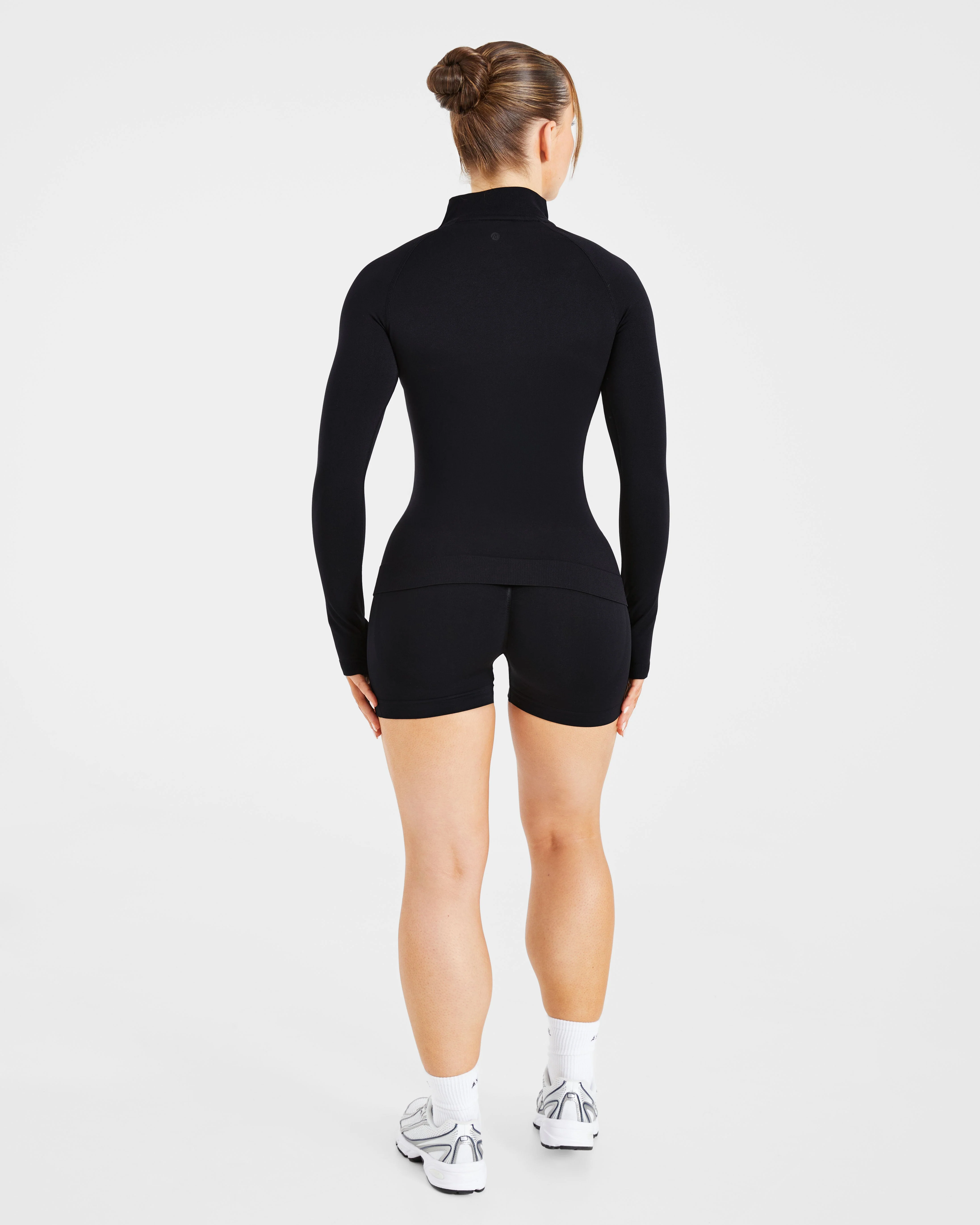 Essential Seamless 1/2 Zip Pullover - Zwart - Image 4