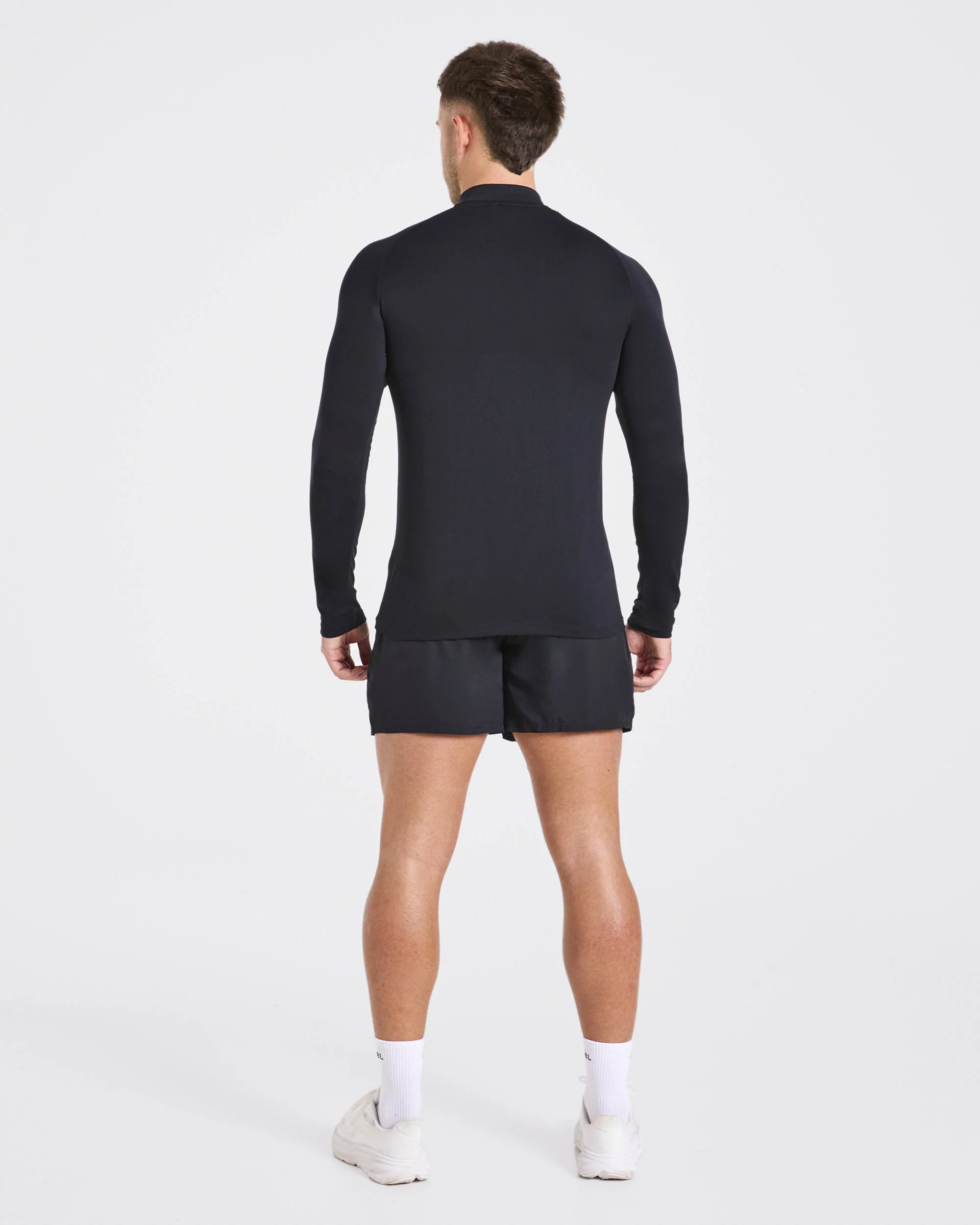 Essential Seamless 1/4 Zip Pullover - Zwart - Image 4