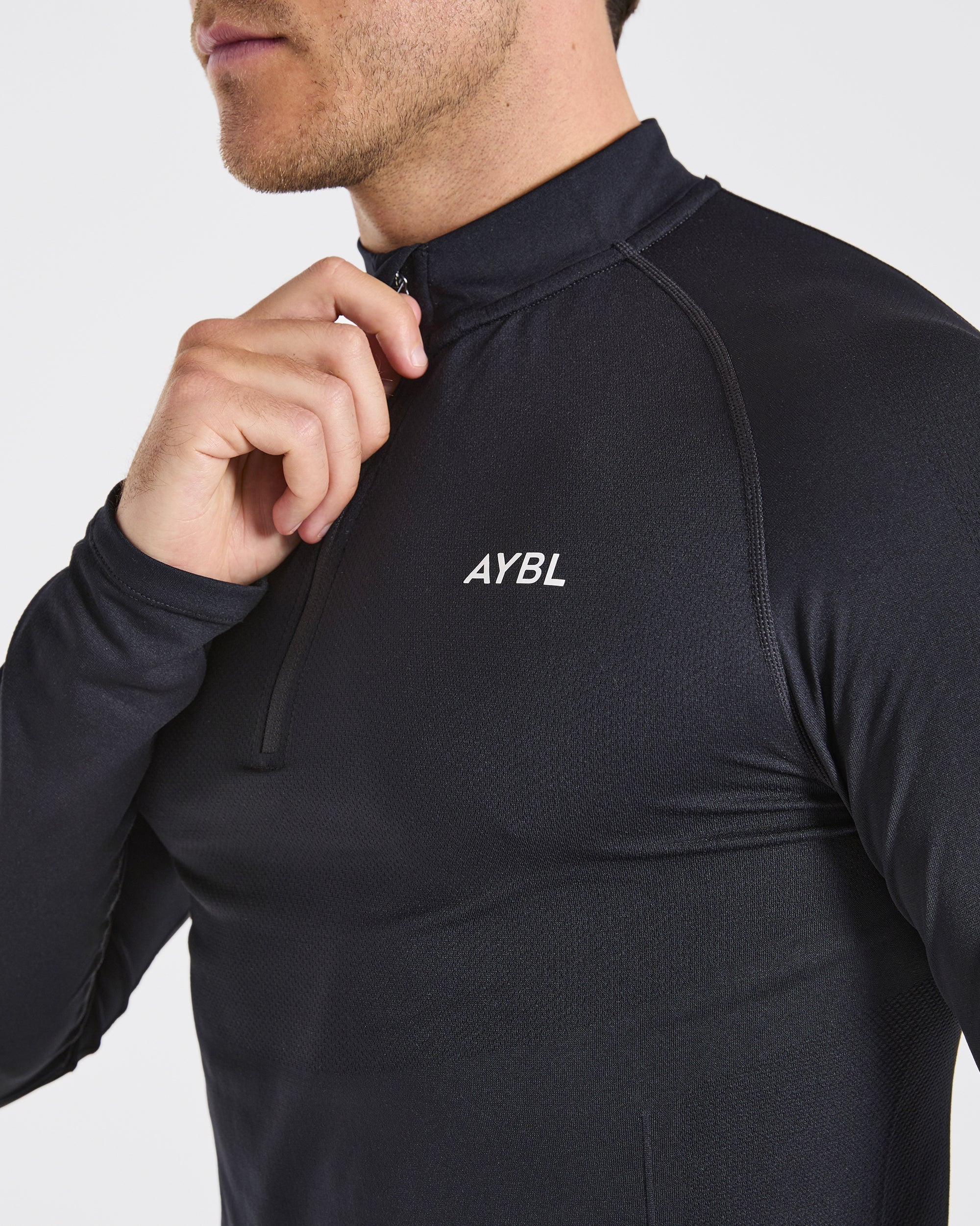 Essential Seamless 1/4 Zip Pullover - Zwart - Image 5