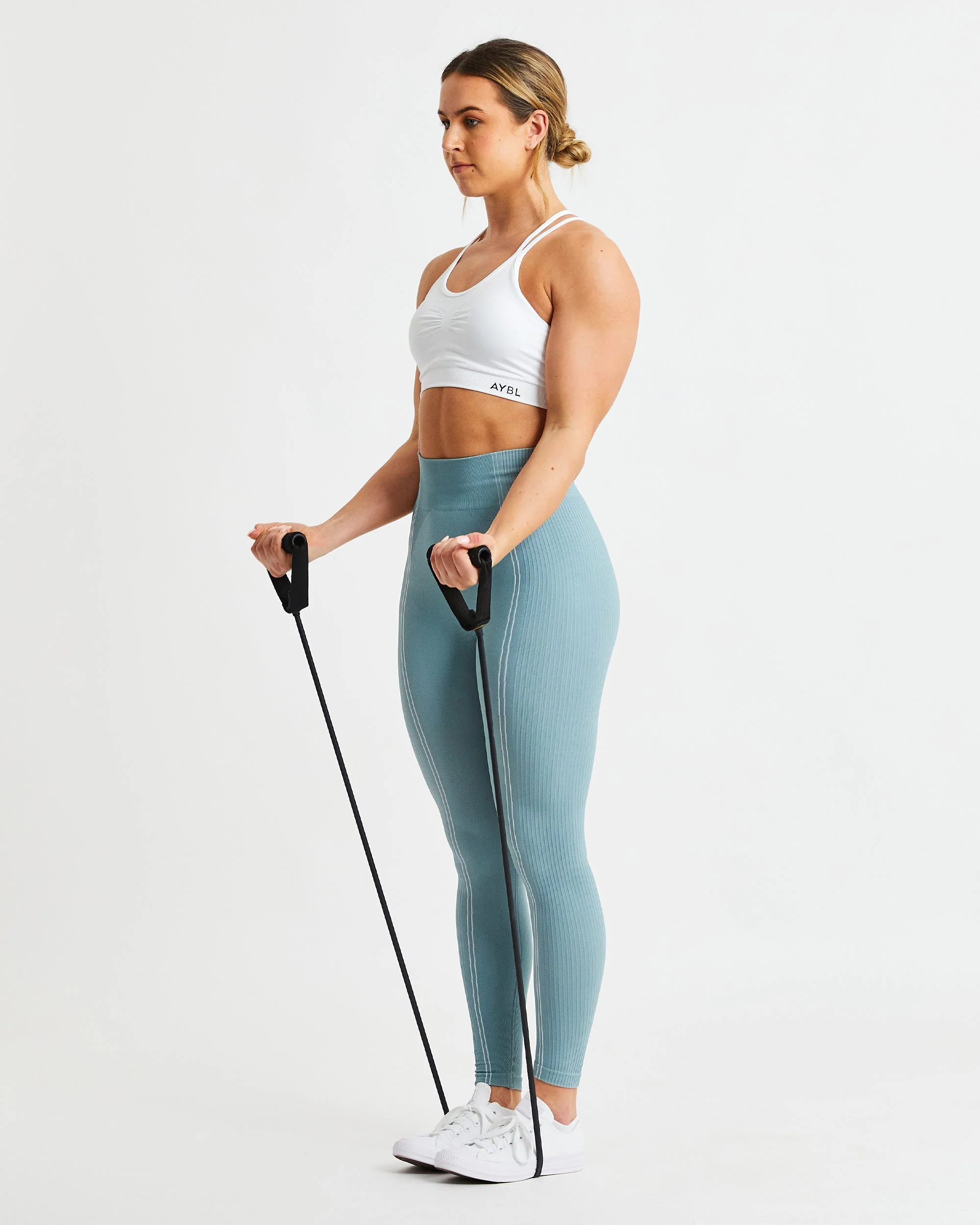 Essential Seamless Ruched Sports Bra - Wit - Image 15
