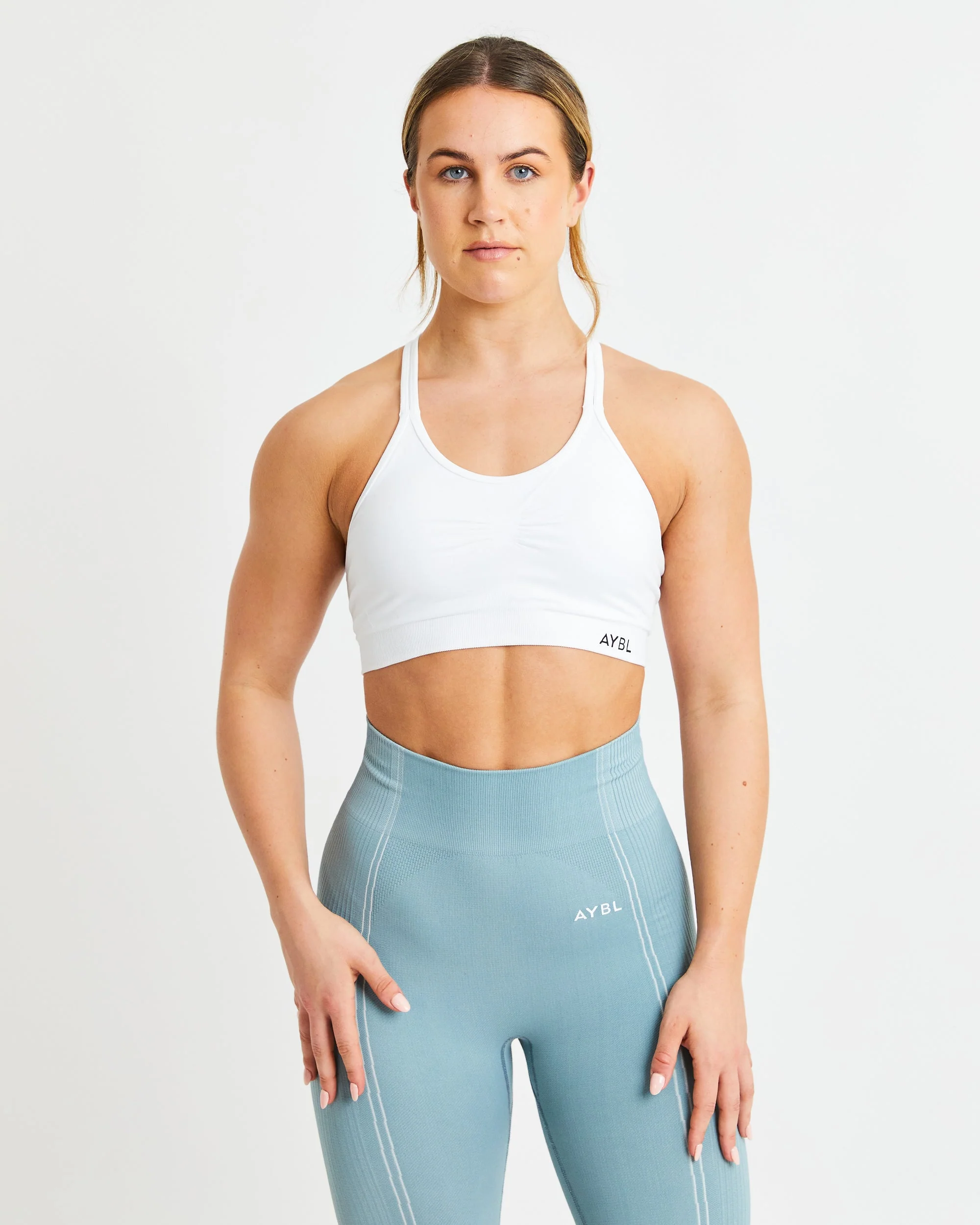 Essential Seamless Ruched Sports Bra - Wit - Image 9
