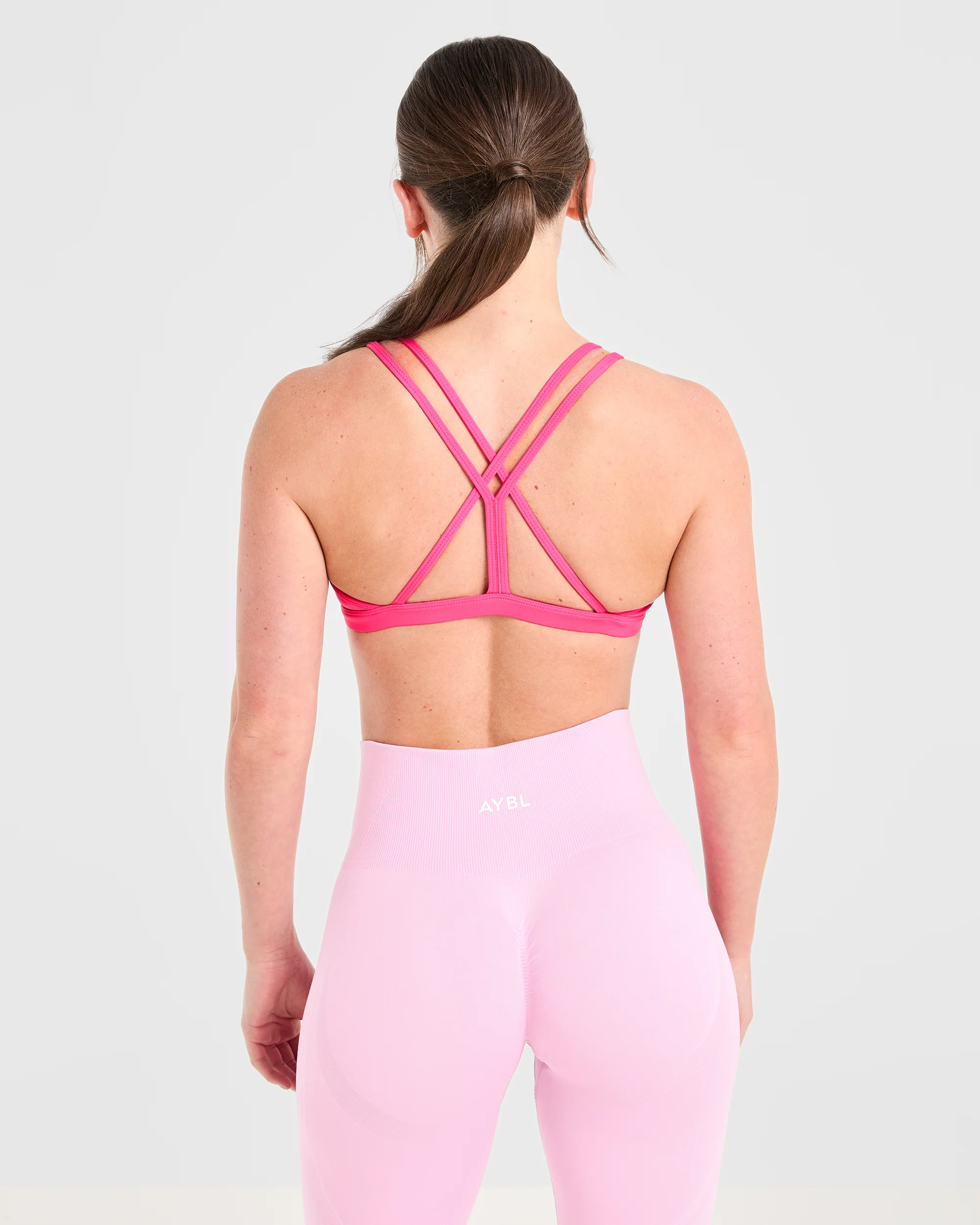 Essential Strappy Sports Bra - Hot Roze - Image 2