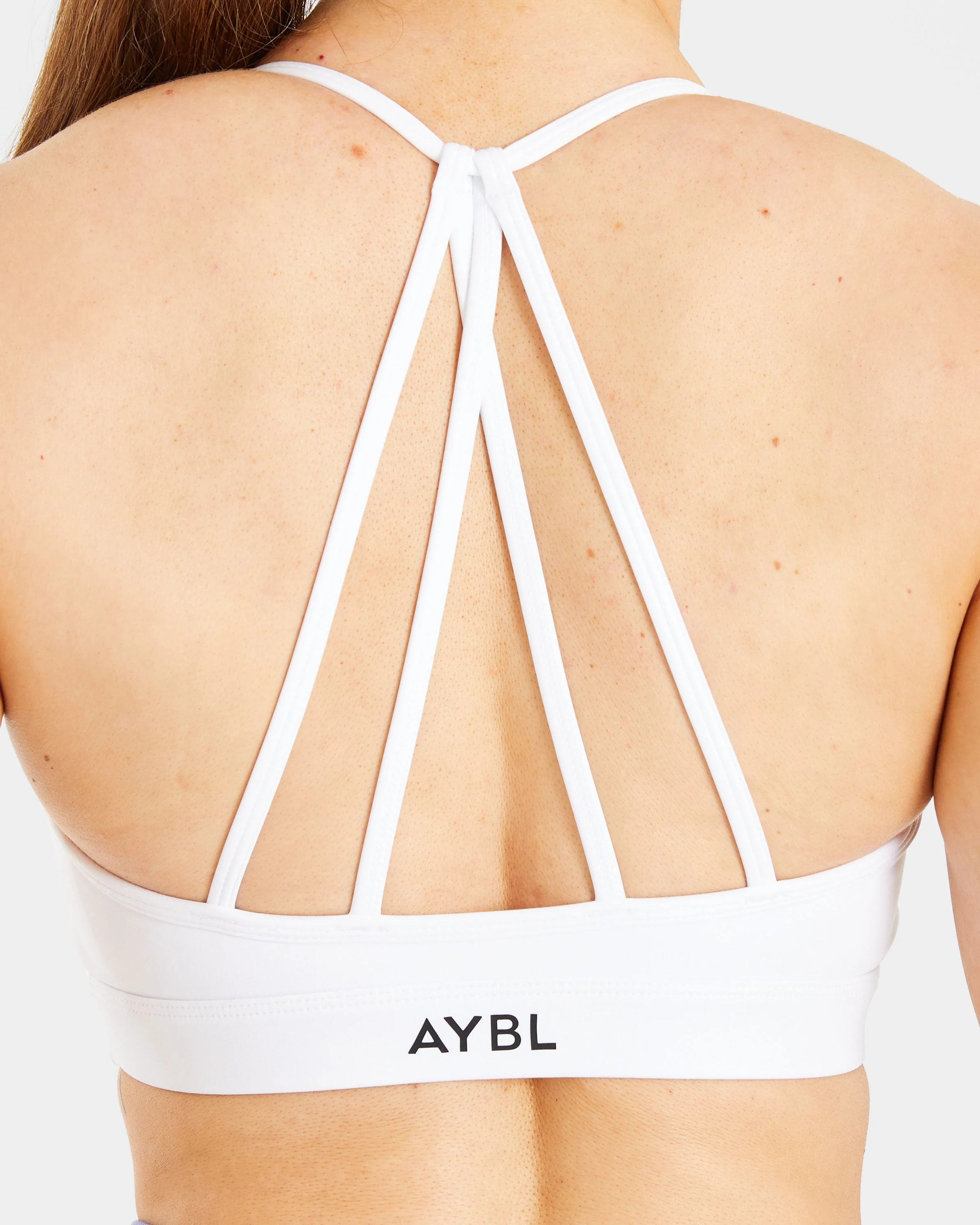 Essential V Neck Strappy Sports Bra - Wit - Image 6