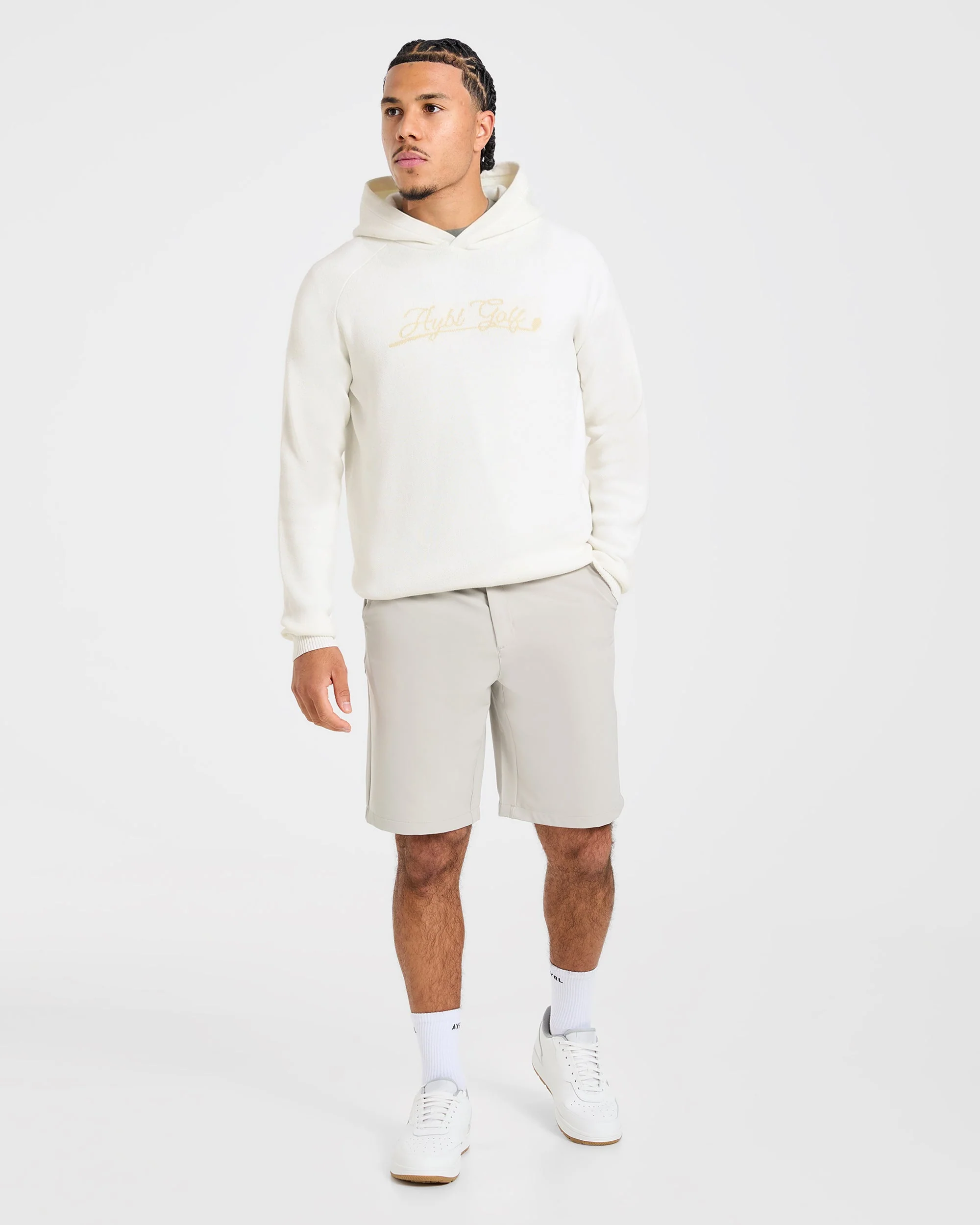Golf Club Knitted Hoodie - Off Wit - Image 3