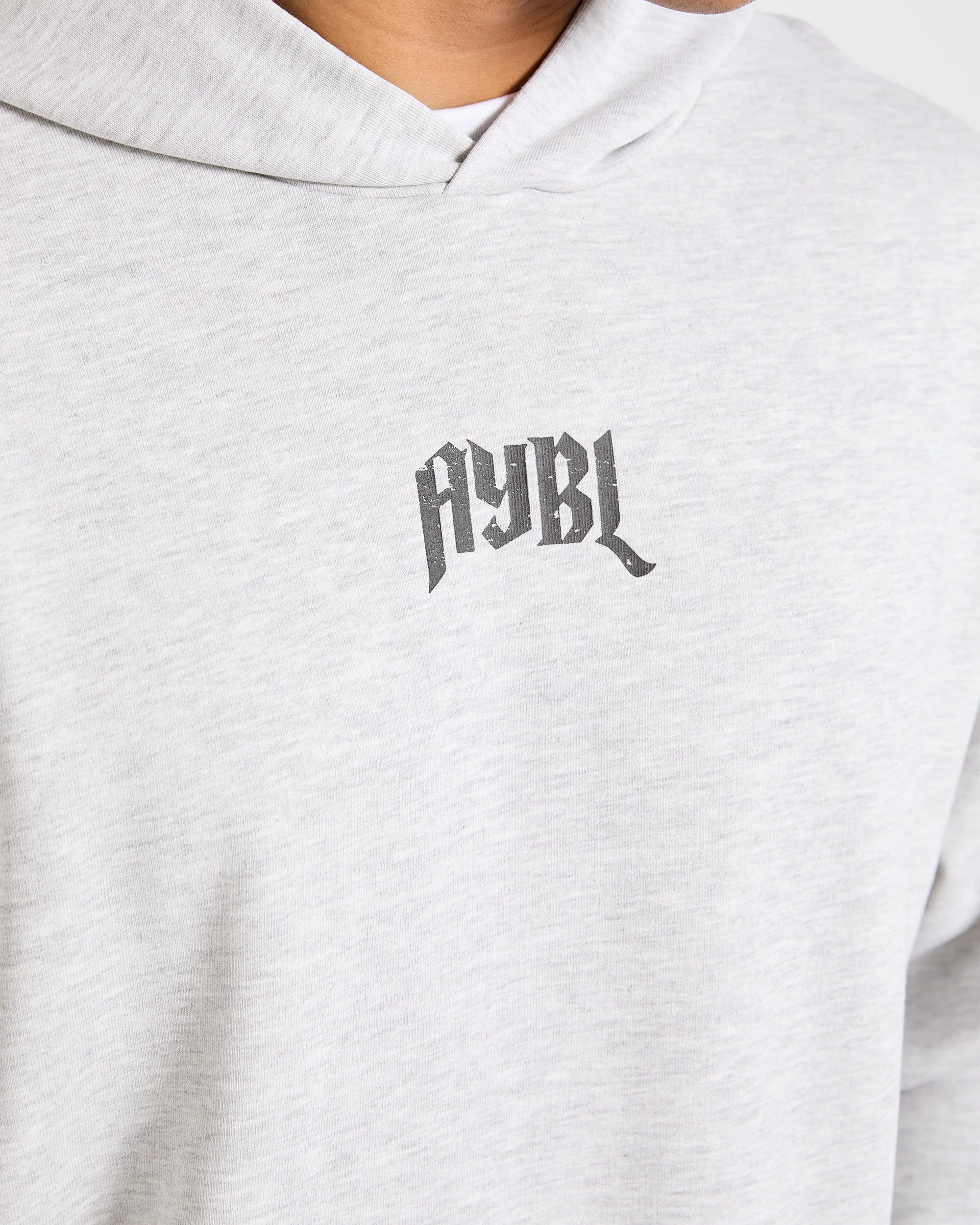 Heavy Lifting Gothic Oversized Hoodie - Grijs Marl - Image 5
