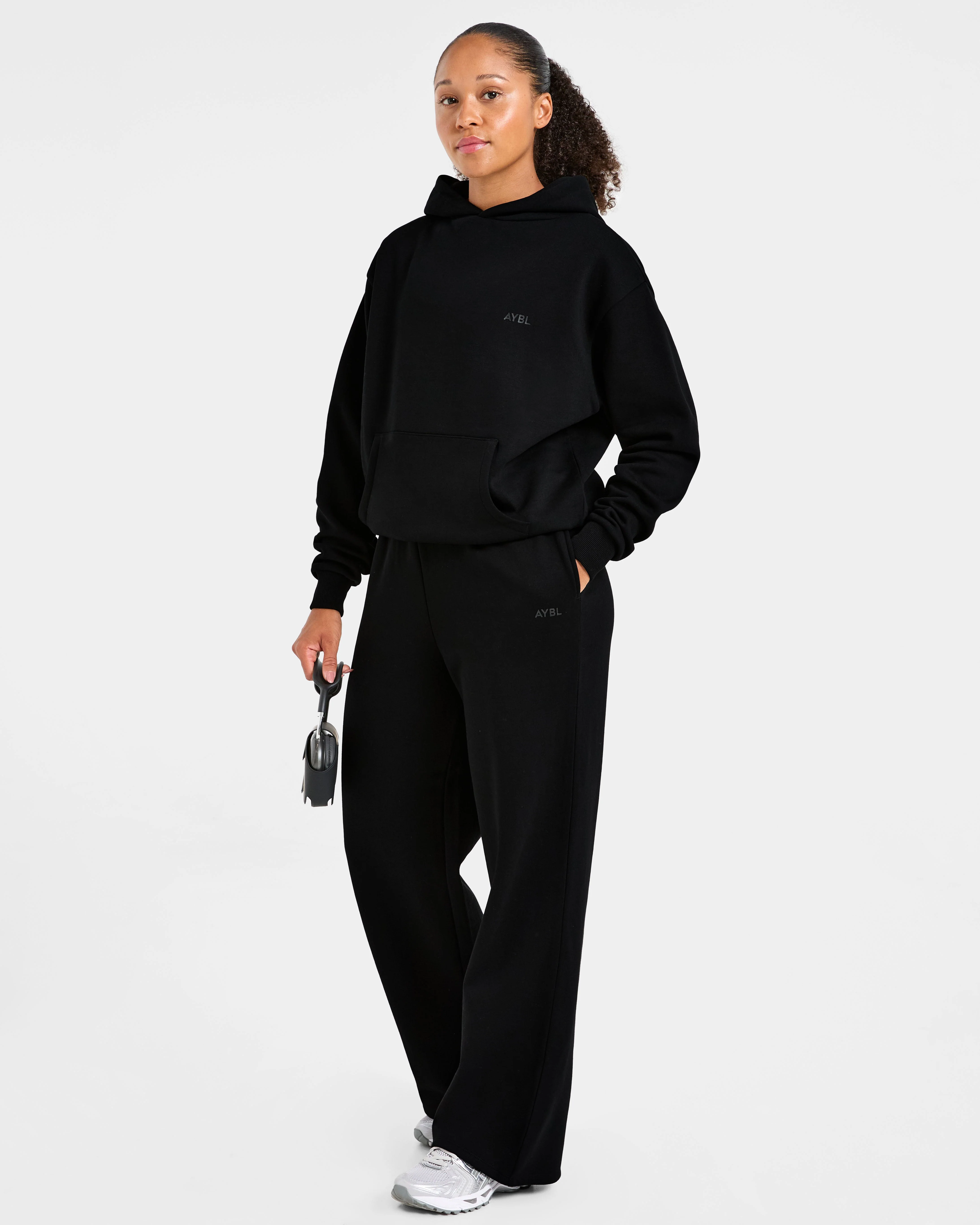 Lifestyle Oversized Straight Leg Joggers - Zwart - Image 7