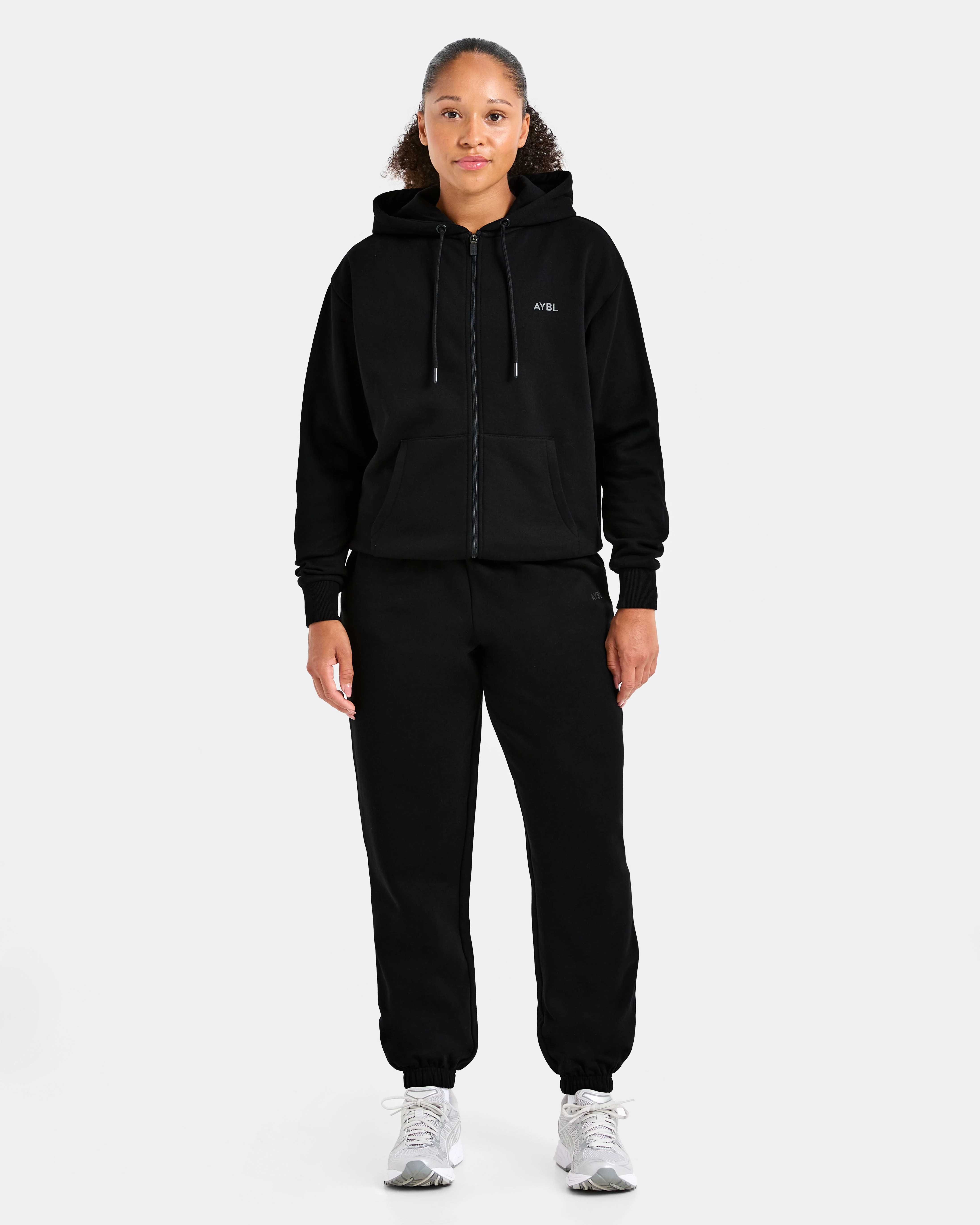 Lifestyle Oversized Zip Up Hoodie - Zwart - Image 3