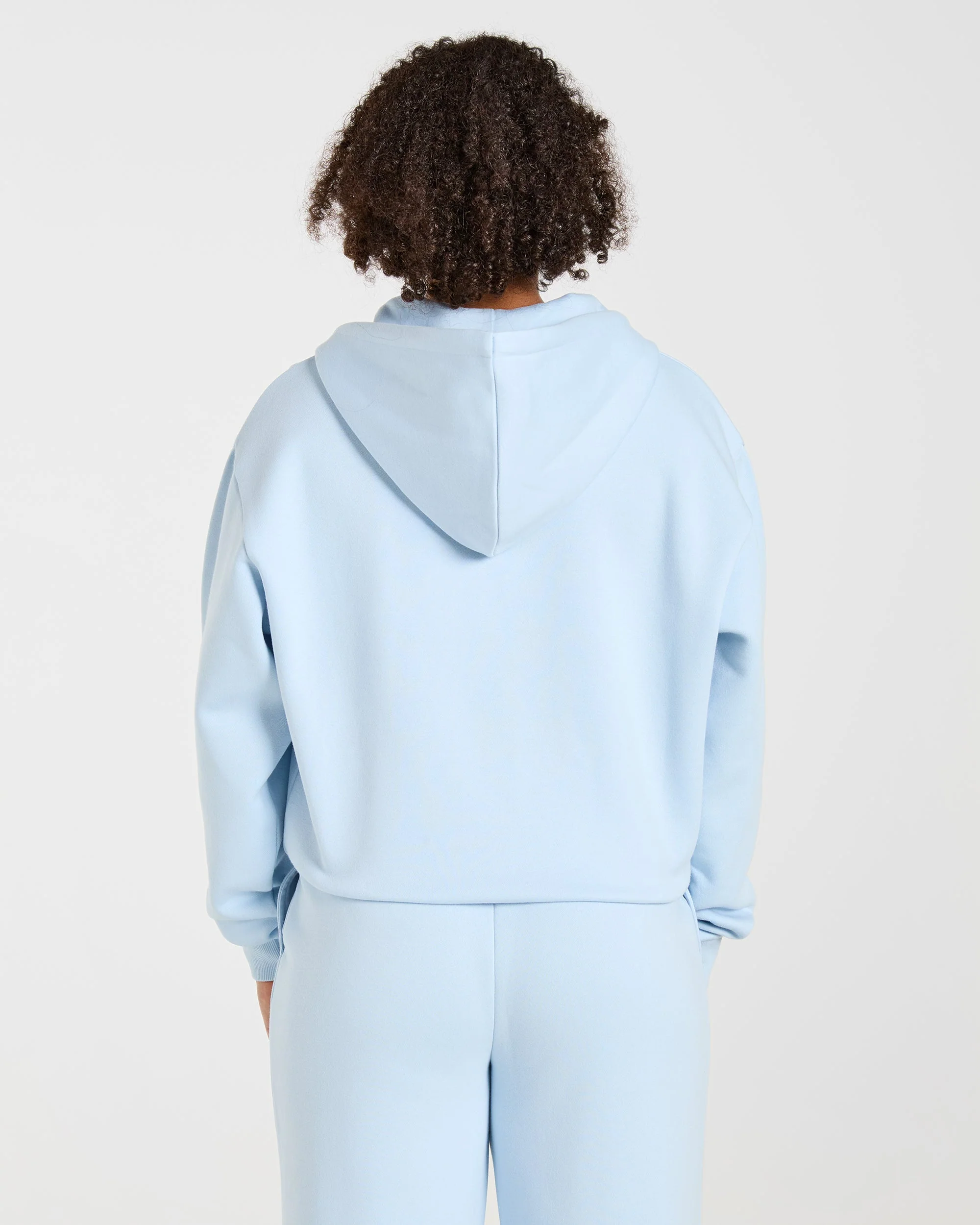 Lifestyle Oversized Zip Up Hoodie - Spring Blauw - Image 2