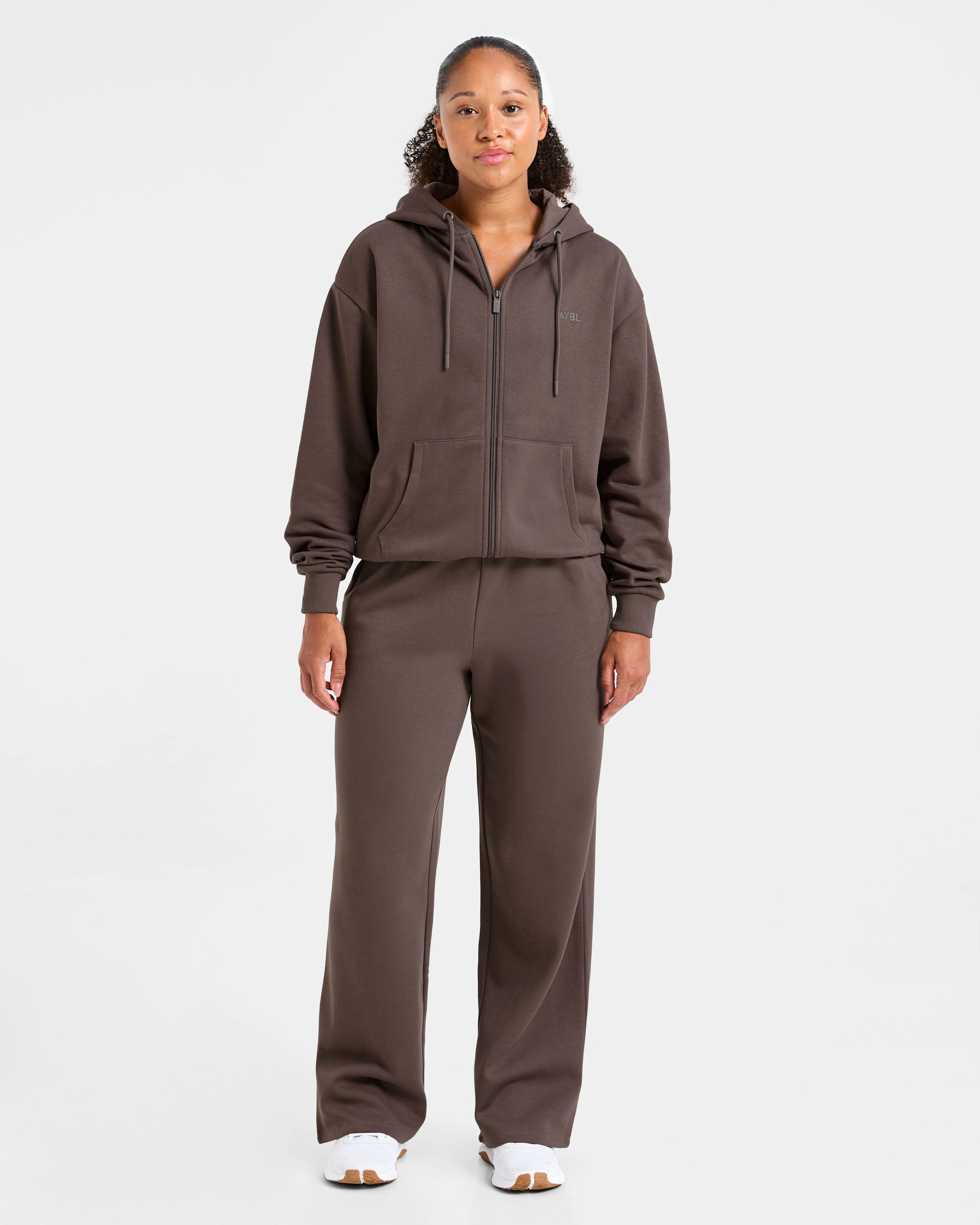 Lifestyle Oversized Zip Up Hoodie - Umber Bruin - Image 3