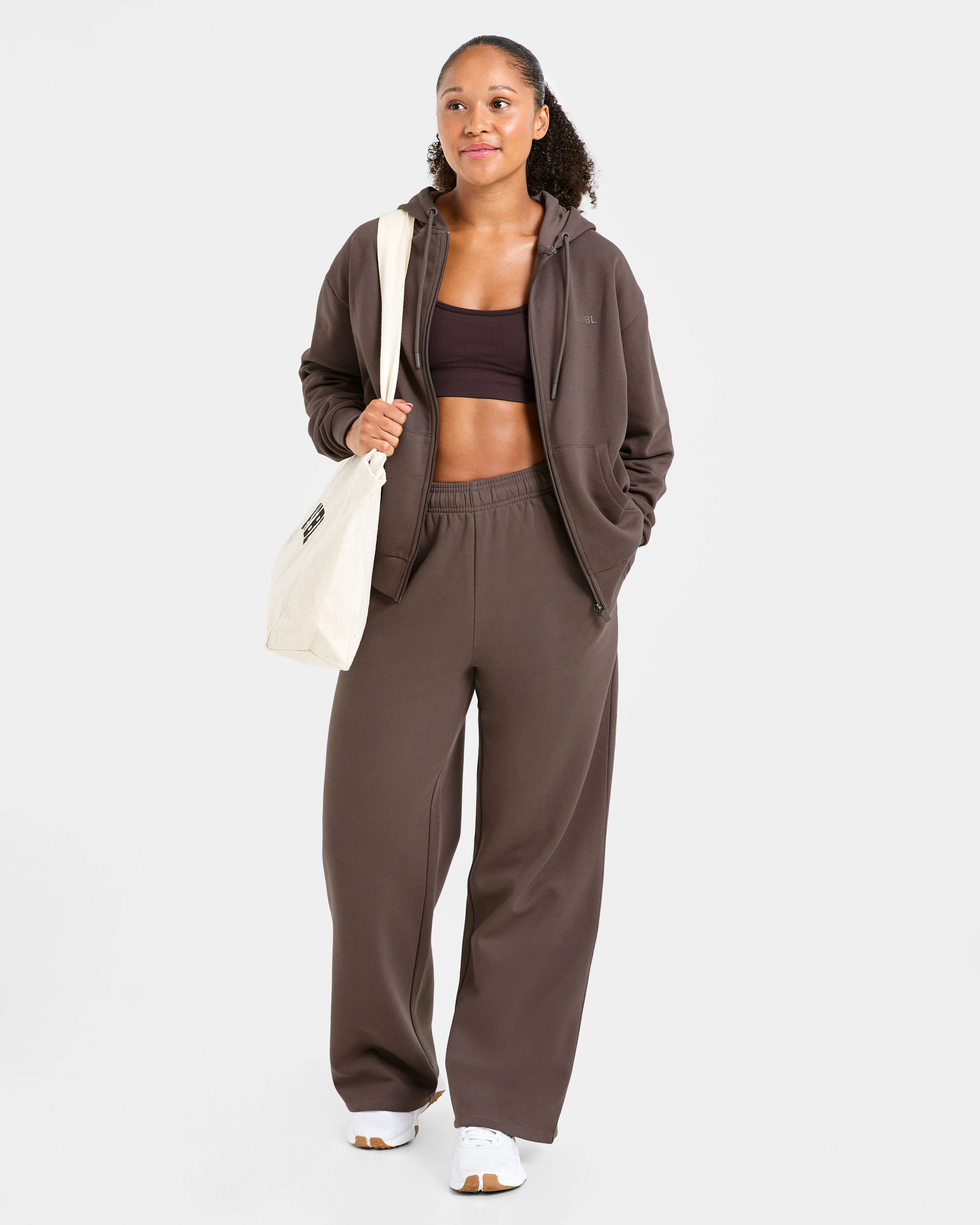 Lifestyle Oversized Zip Up Hoodie - Umber Bruin - Image 8