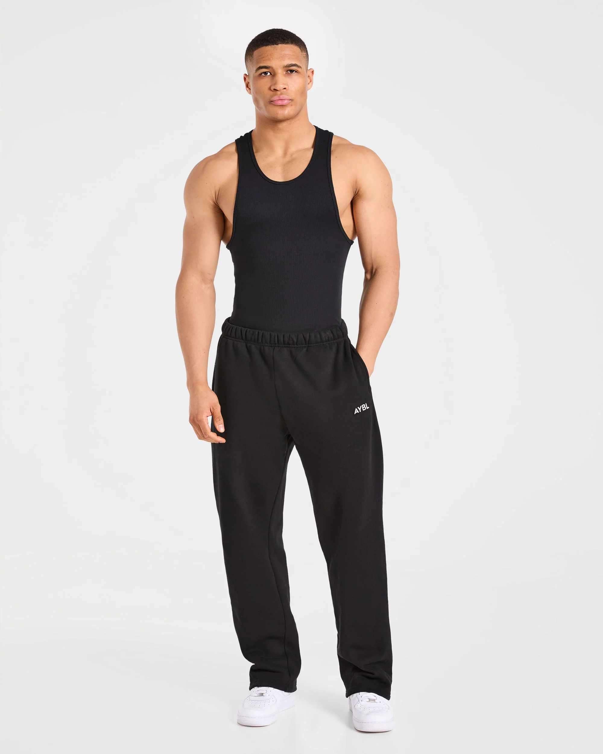 Muscle Ribbed Tank - Zwart - Image 3