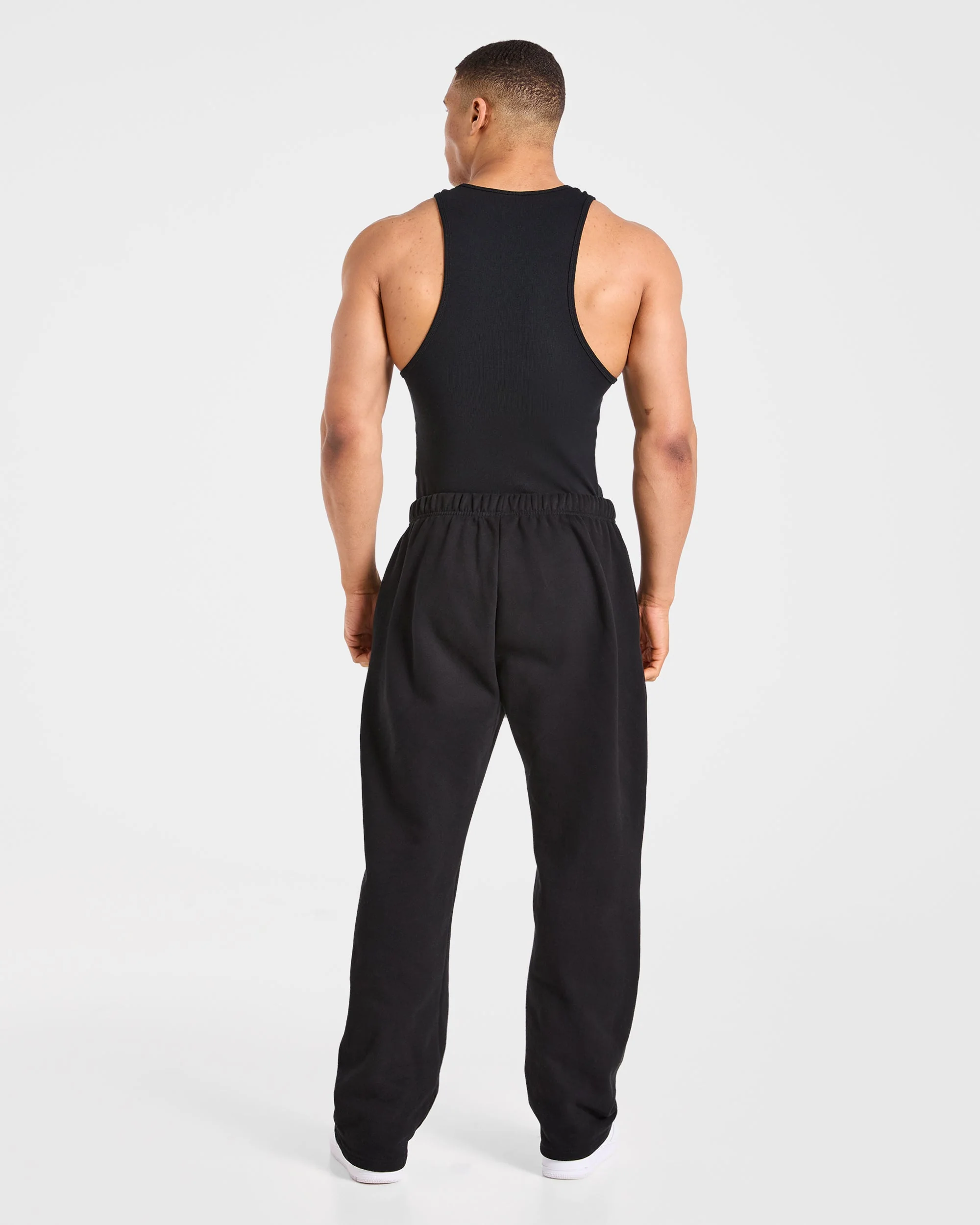 Muscle Ribbed Tank - Zwart - Image 4