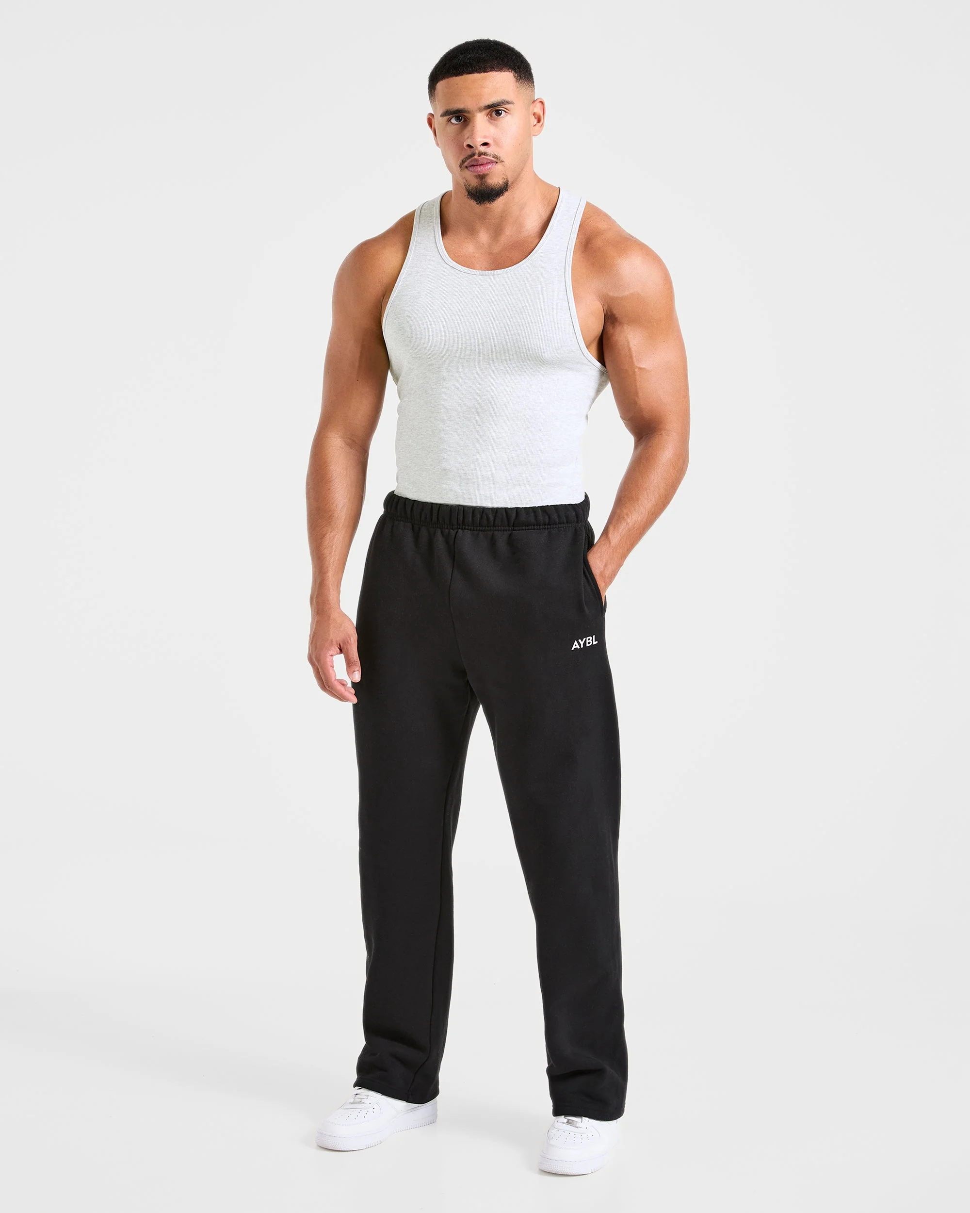 Muscle Ribbed Tank - Licht Grijs Marl - Image 3