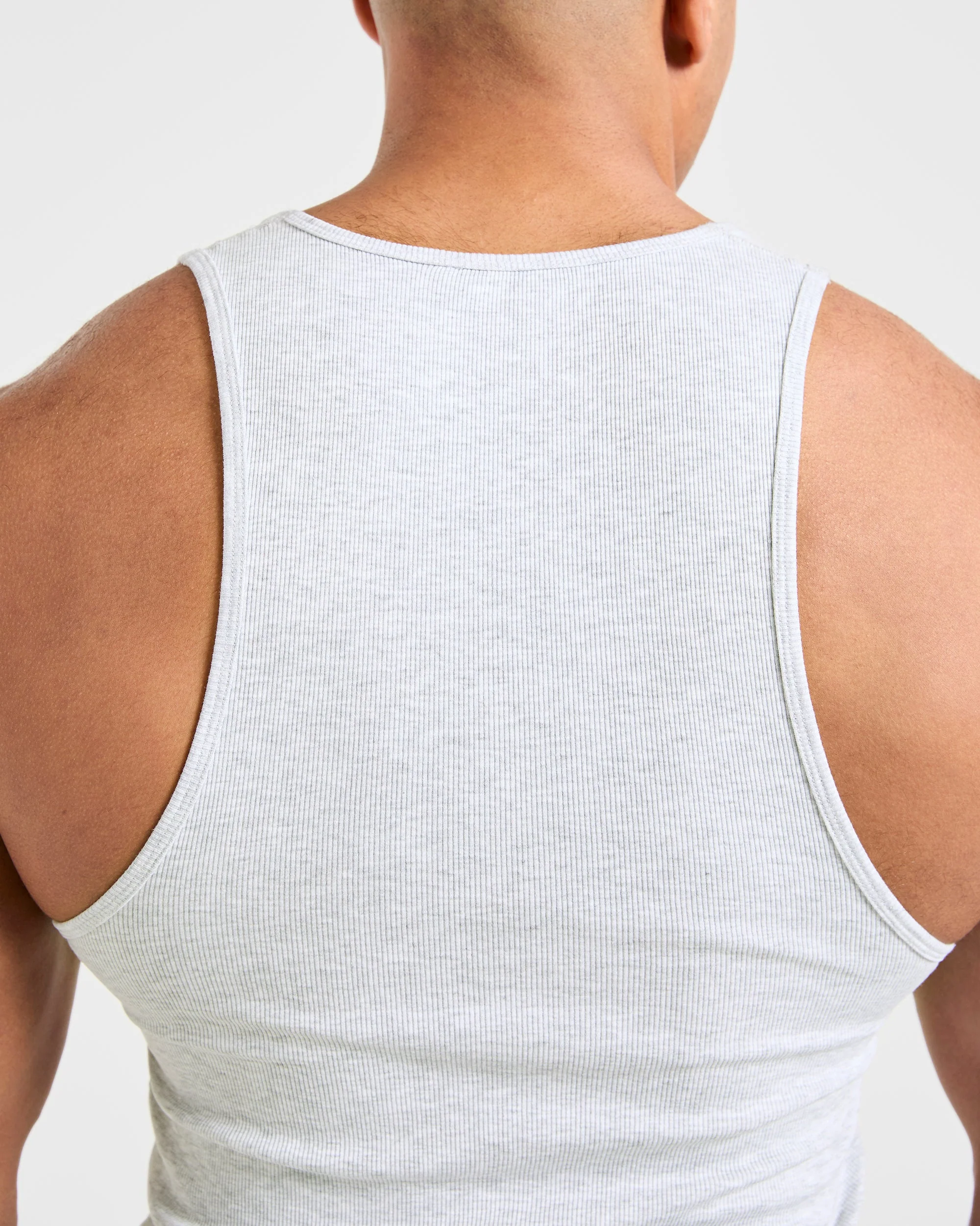 Muscle Ribbed Tank - Licht Grijs Marl - Image 6
