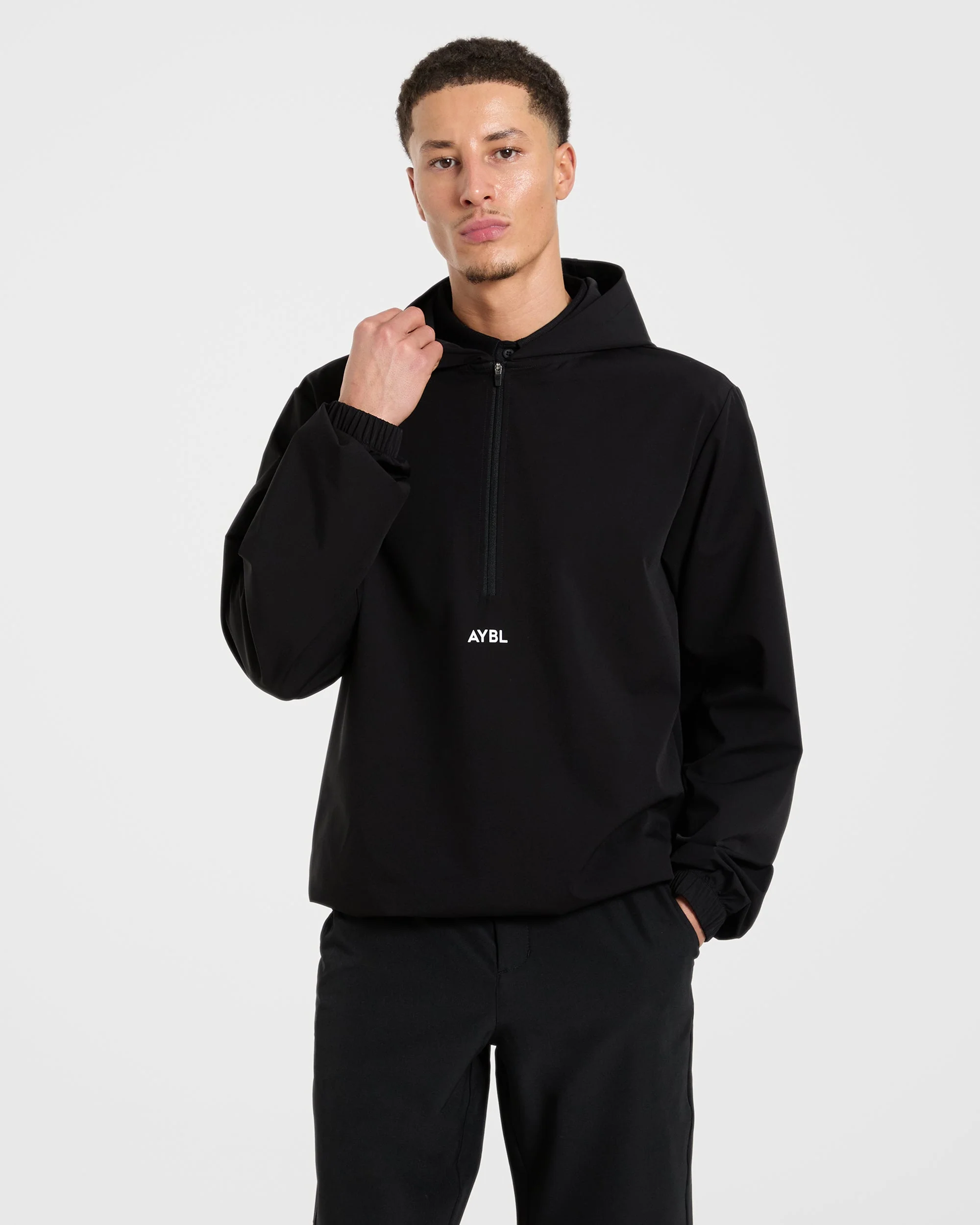 Precision 1/4 Zip Wind Pullover - Schwarz - Image 8