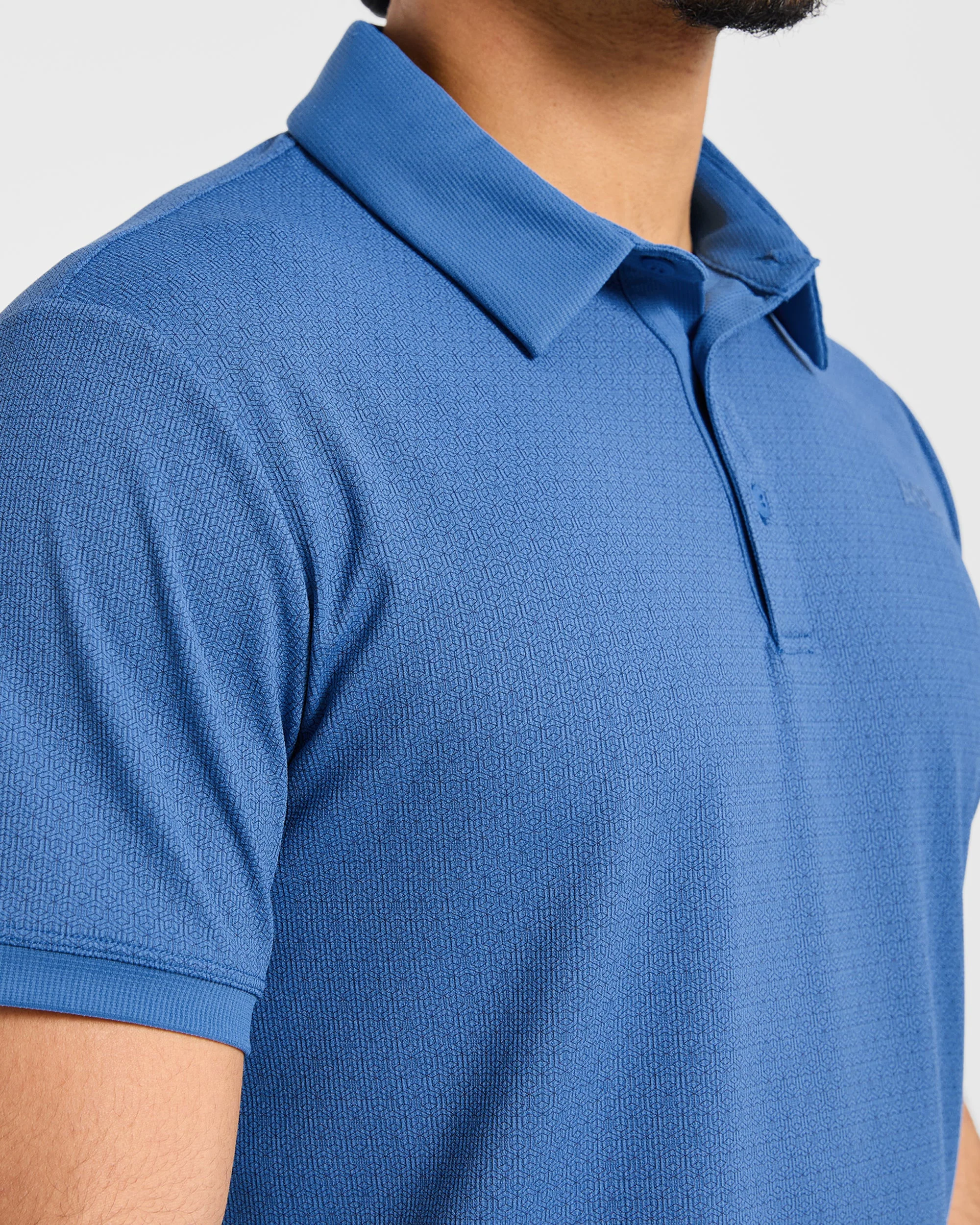 Precision Geometric Polo - Ocean Blauw - Image 6